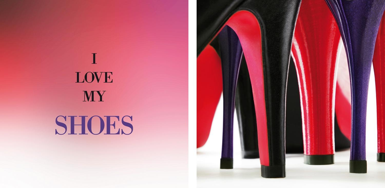 queence Leinwandbild »Shoes«, Schuh-Schuhe-Kunst-Modern-Sprüche-Sprüche & Texte-Schriftzug-Schriftzüge, (Set), Premium-Leinwandstoff, Handarbeit aus Deutschland, Spruch, 2er Set