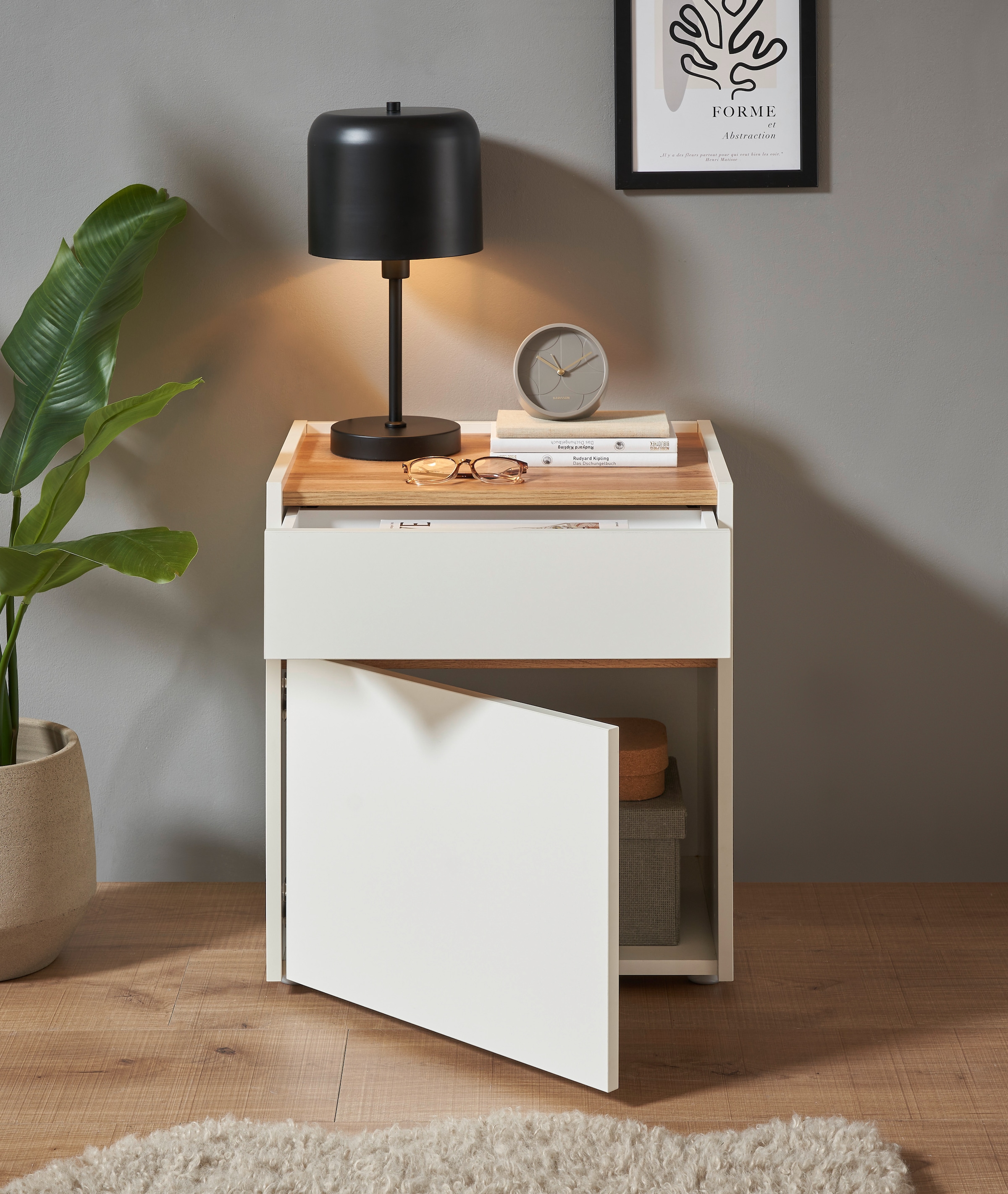 INOSIGN Nachtkommode »CiTY/GiRON, Nachttisch, Nachtschrank, Bestellschrank, Nachtkonsole«, in zwei Farben erhältlich, Stauraumfach und Schublade