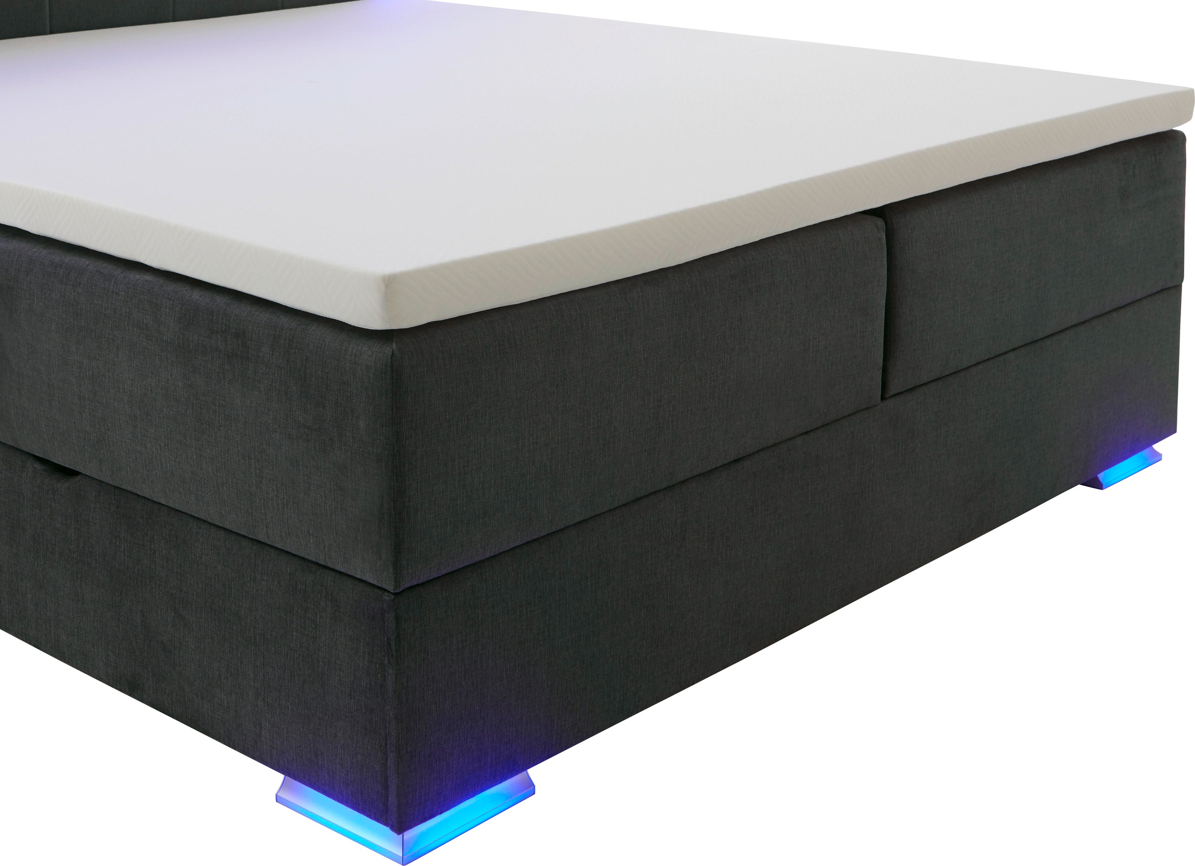 meise.möbel Boxspringbett »Colorado II«, inkl. LED-Beleuchtung & Topper