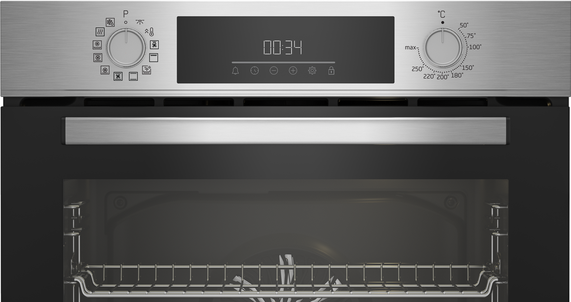 BEKO Backofen »BBIM17300X« mit 1-fach-Teleskopauszug mit SteamShine Knusprige Ergebnisse mit wenig Fett mit der AirFry-Funktion