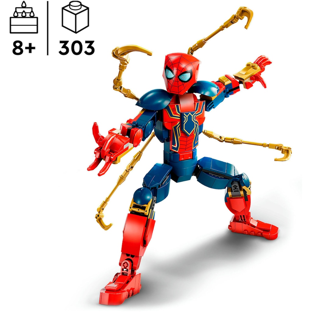 LEGO® Konstruktionsspielsteine »Iron Spider-Man Baufigur (76298), LEGO Super Heroes«, (303 St.), Made in Europe