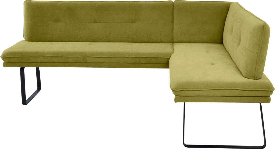 K+W Komfort & Wohnen Eckbank 1 Stk. tlg. Polstereckbank in Spitzkissenoptik, Sitz und Rücken gesteppt