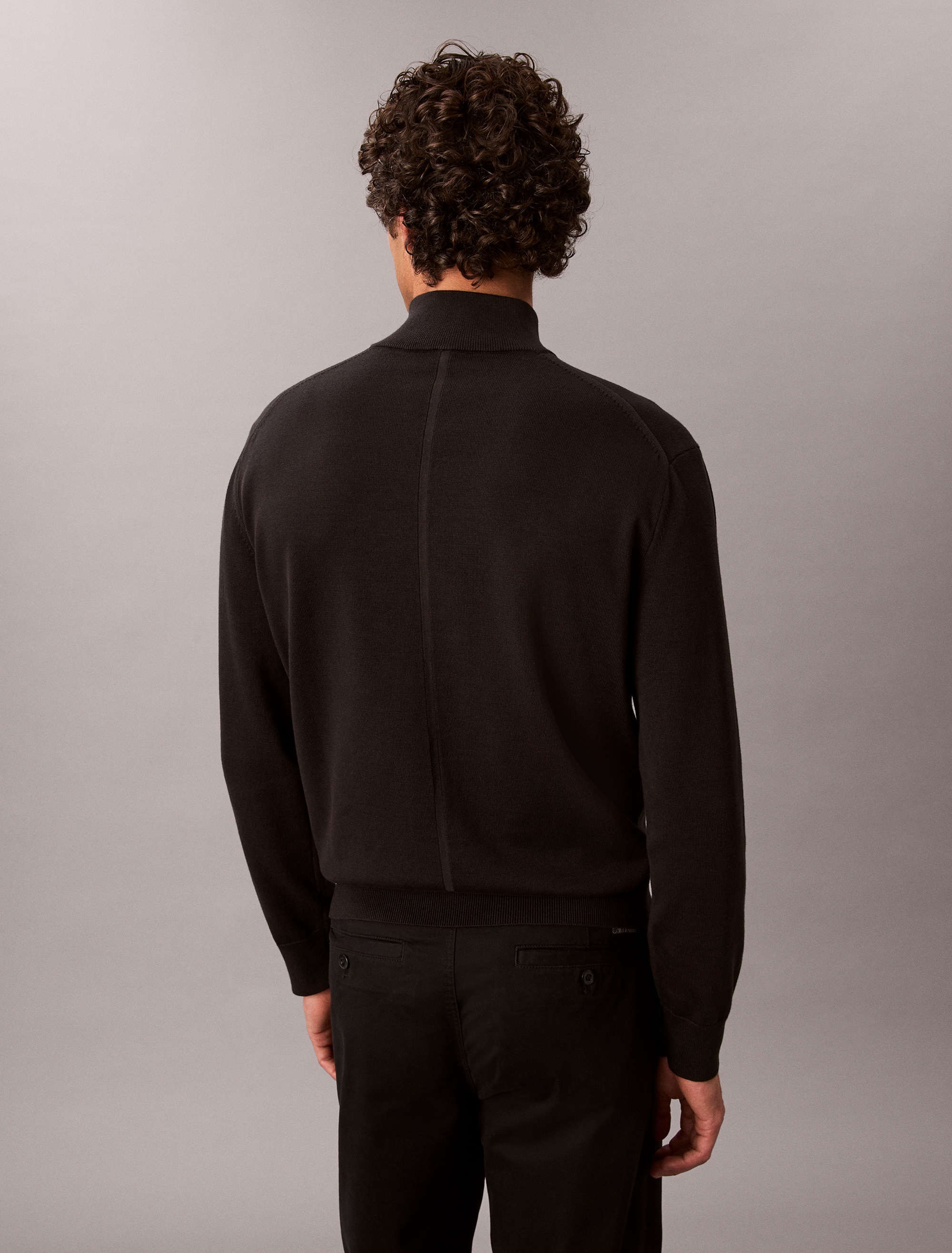 Calvin Klein Jeans Strickpullover Stehkragen mit Reißverschluss, Regular fit