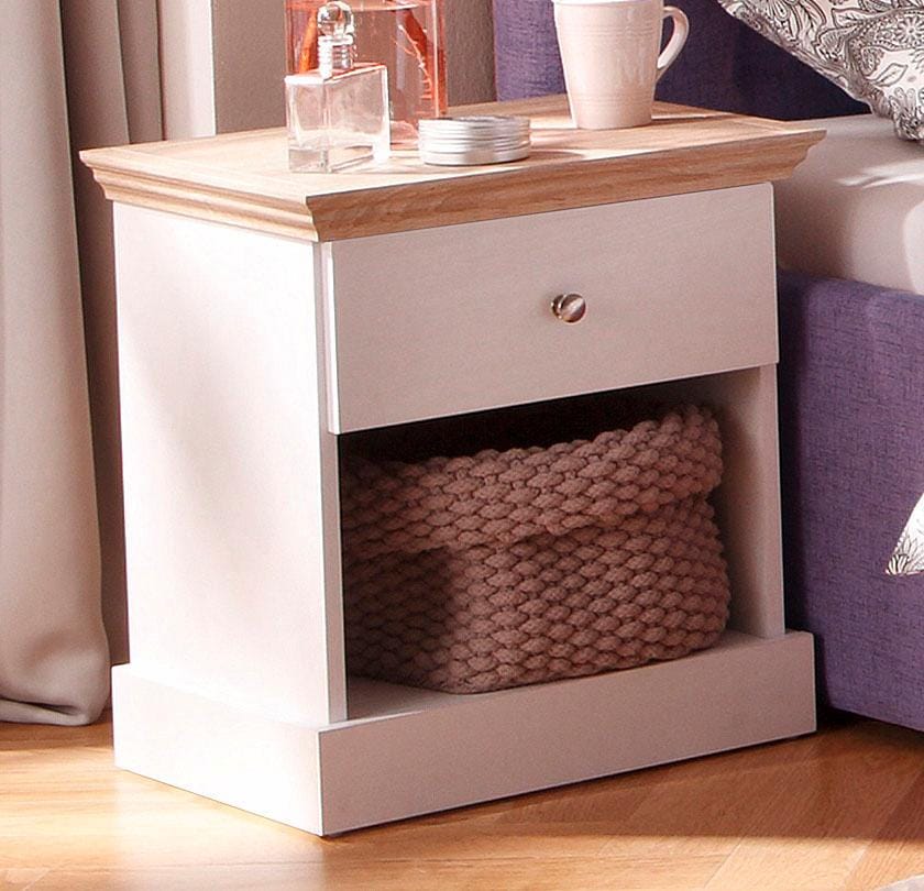 OTTO home Nachtkonsole "Binz" mit einem schönen Metall Knopfgriff, Breite 45 cm