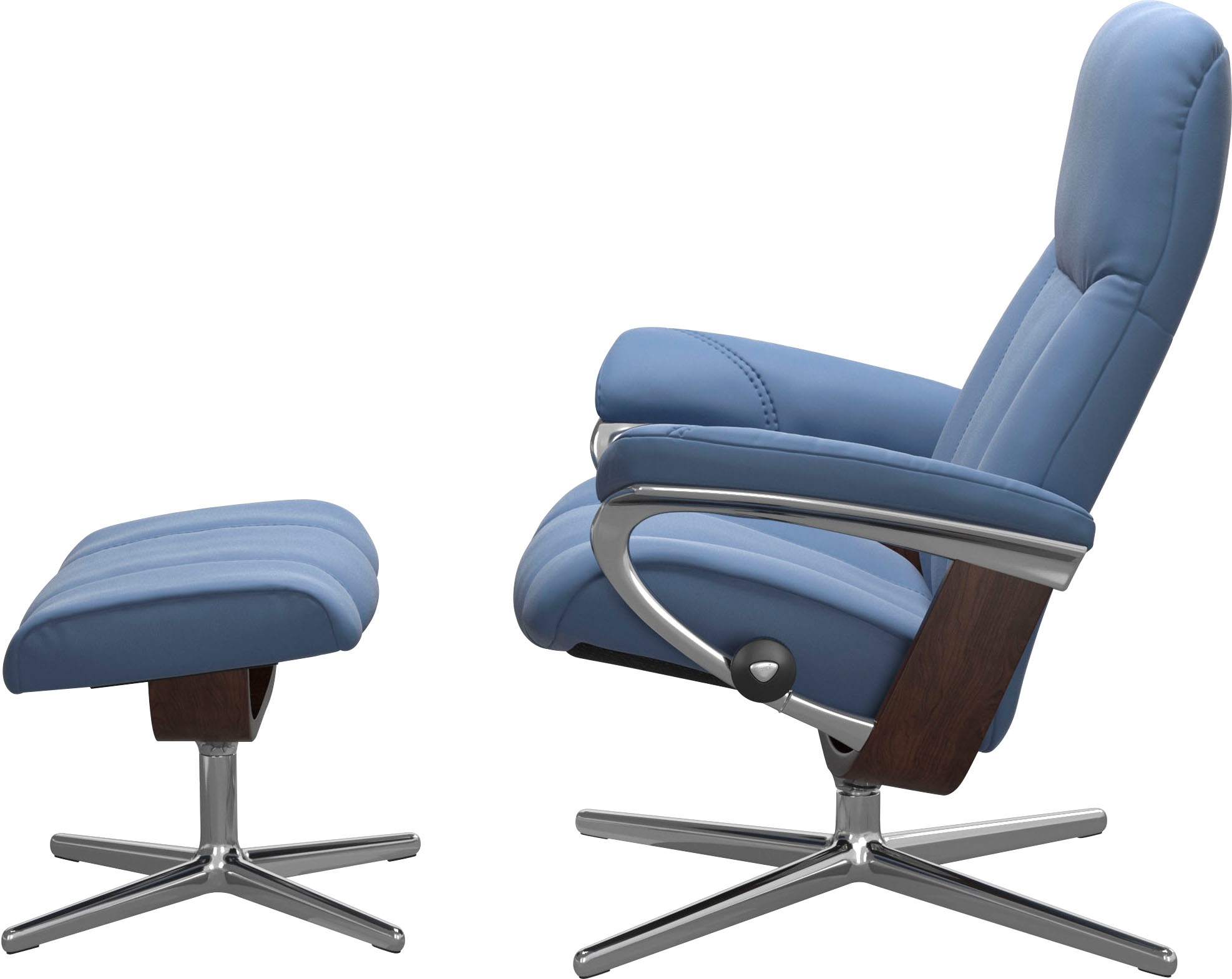 Stressless® Fußhocker »Consul«, mit Cross Base, Größe S, M & L, Holzakzent Braun