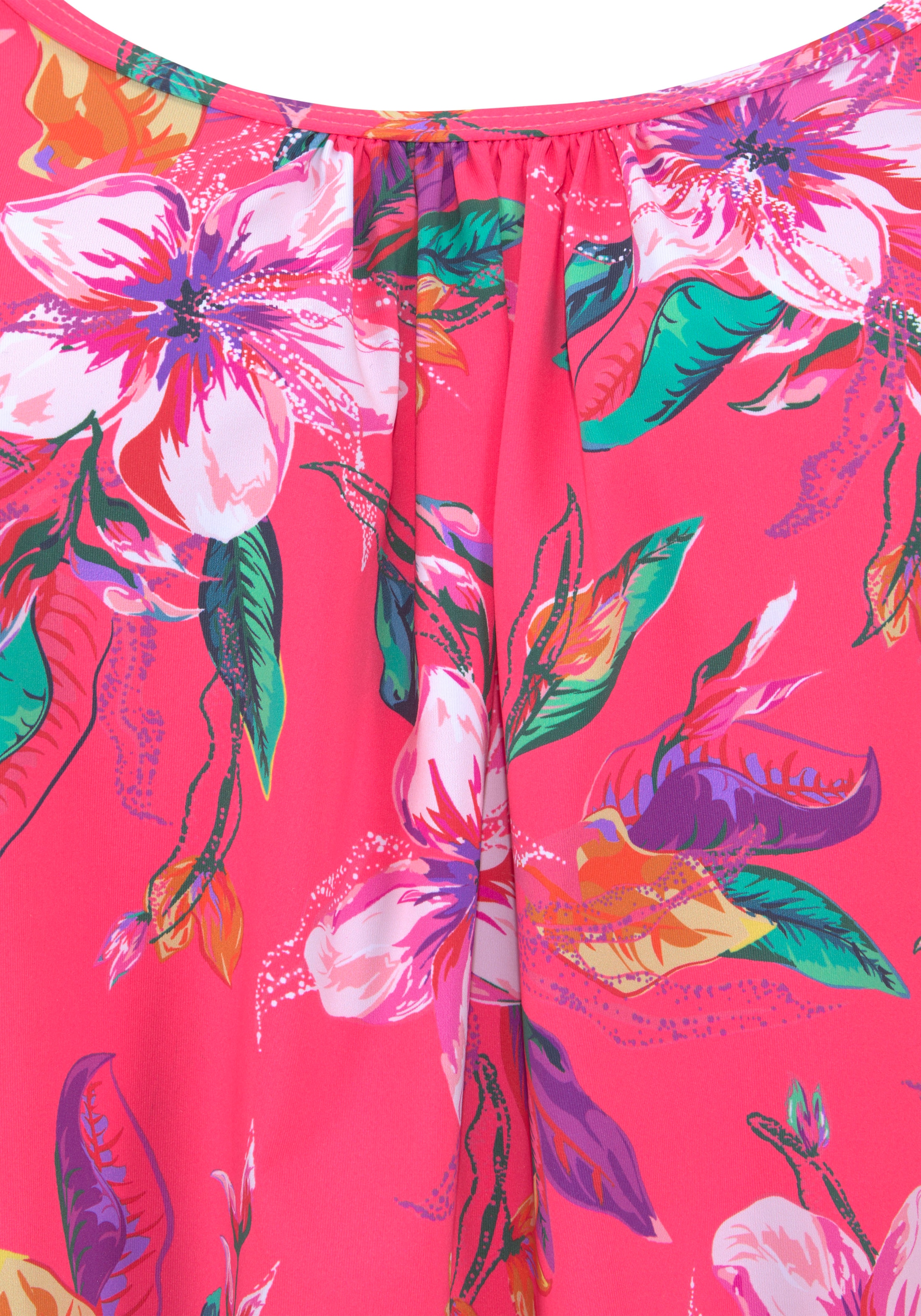 LASCANA Tankini-Top »Malia« mit lockerem Schnit und tropischem Print