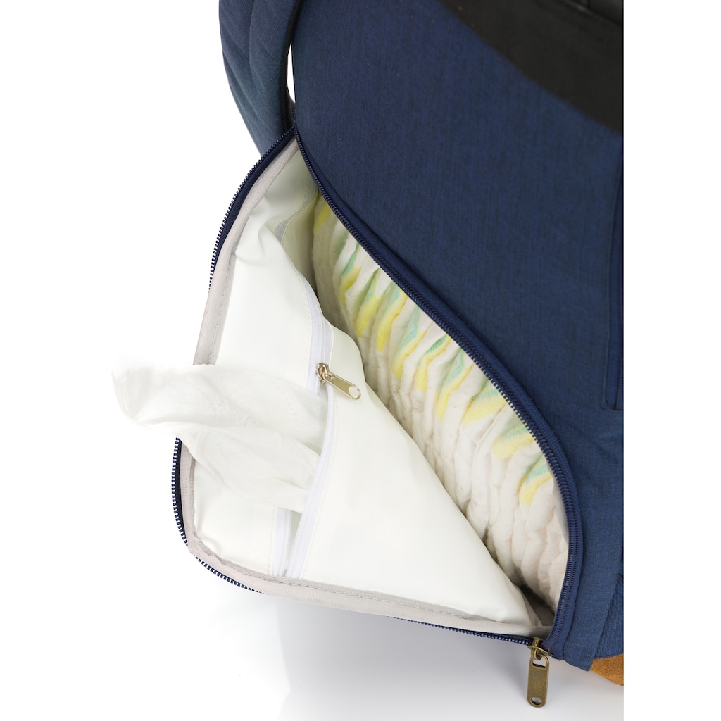 Fillikid Wickelrucksack »Berlin, navy melange«, Reflektoren