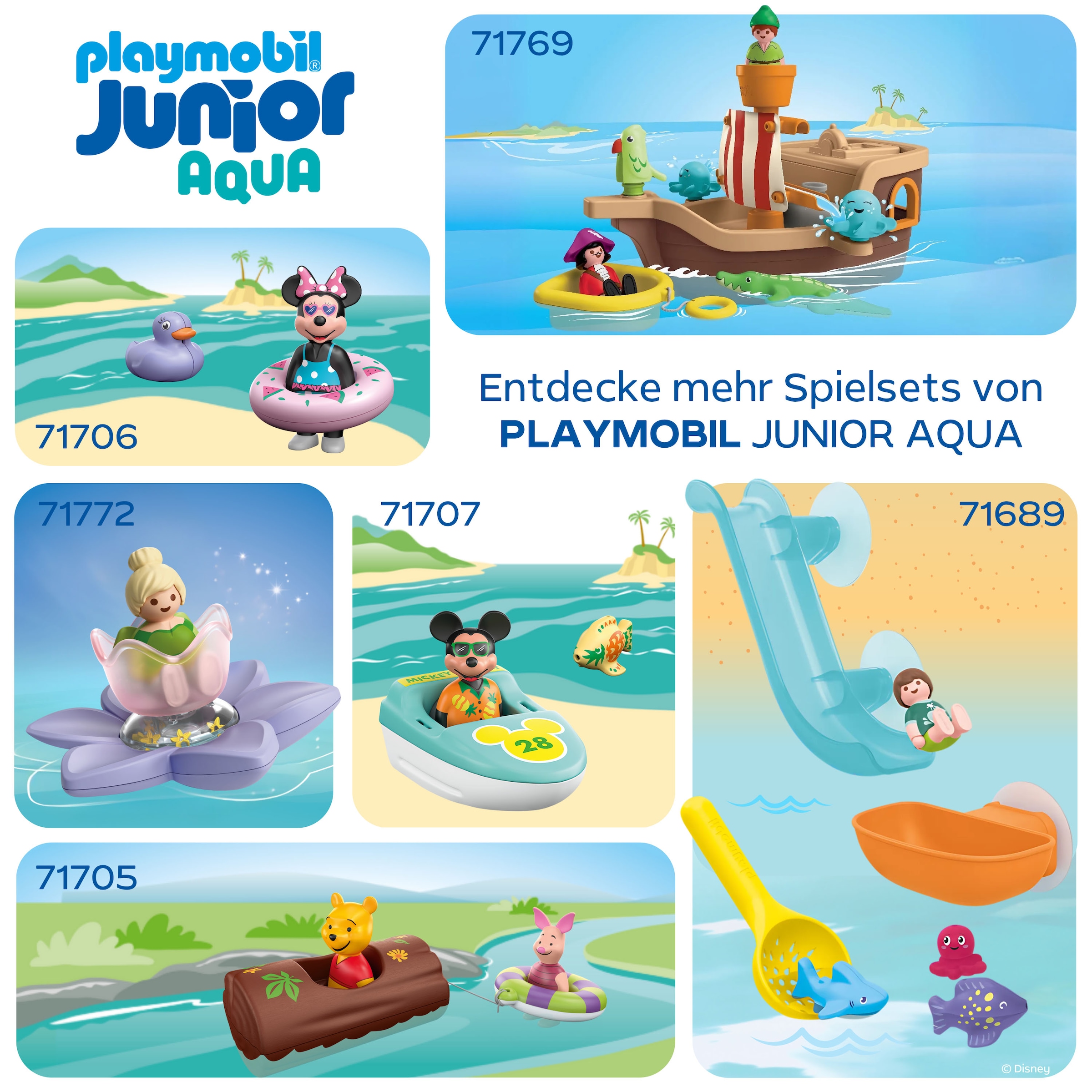 Playmobil® Konstruktions-Spielset »Peter Pans Piratenschiff mit Wasserspritzspaß (71769), JUNIOR & Disney« Made in Europe