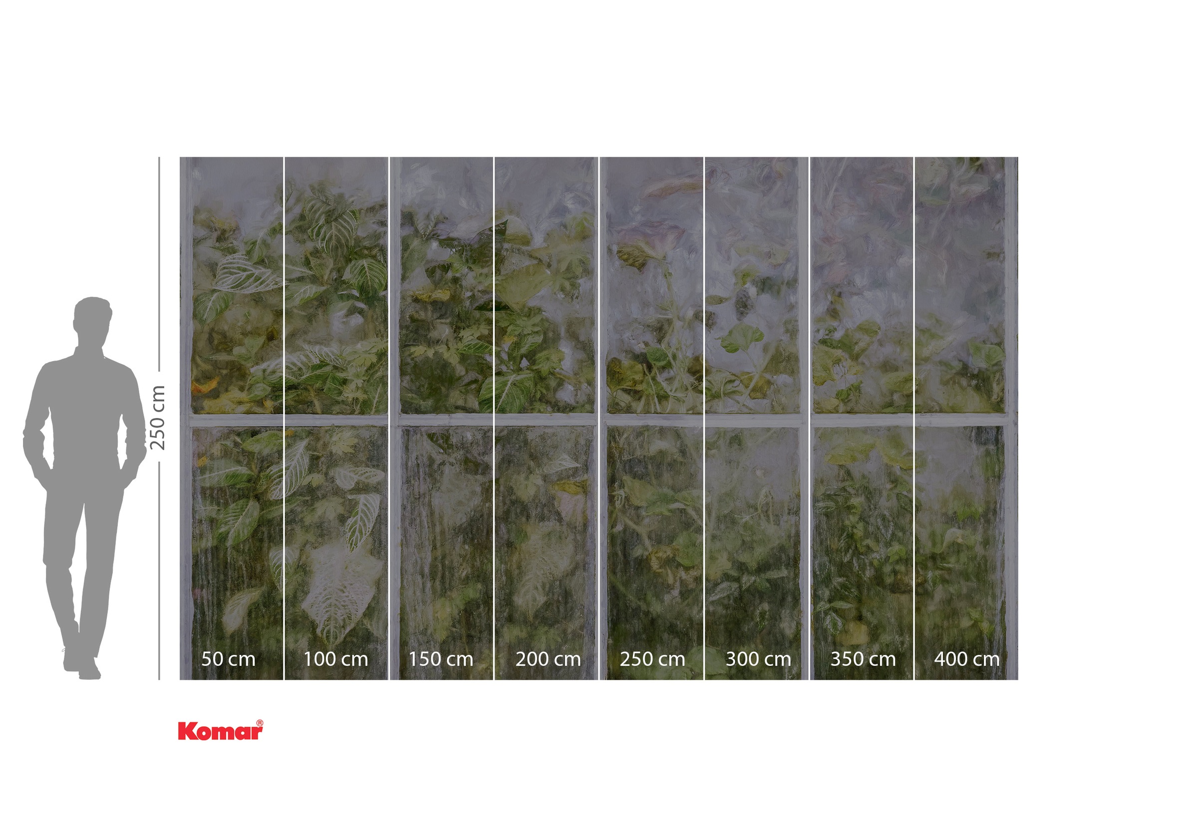 Komar Fototapete »Digitaldruck Vlies -  Secret Stash - Größe 400 x 250 cm« bedruckt | floral | geblümt | gemustert | tropisch glatt Wohnzimmer, Schlafzimmer