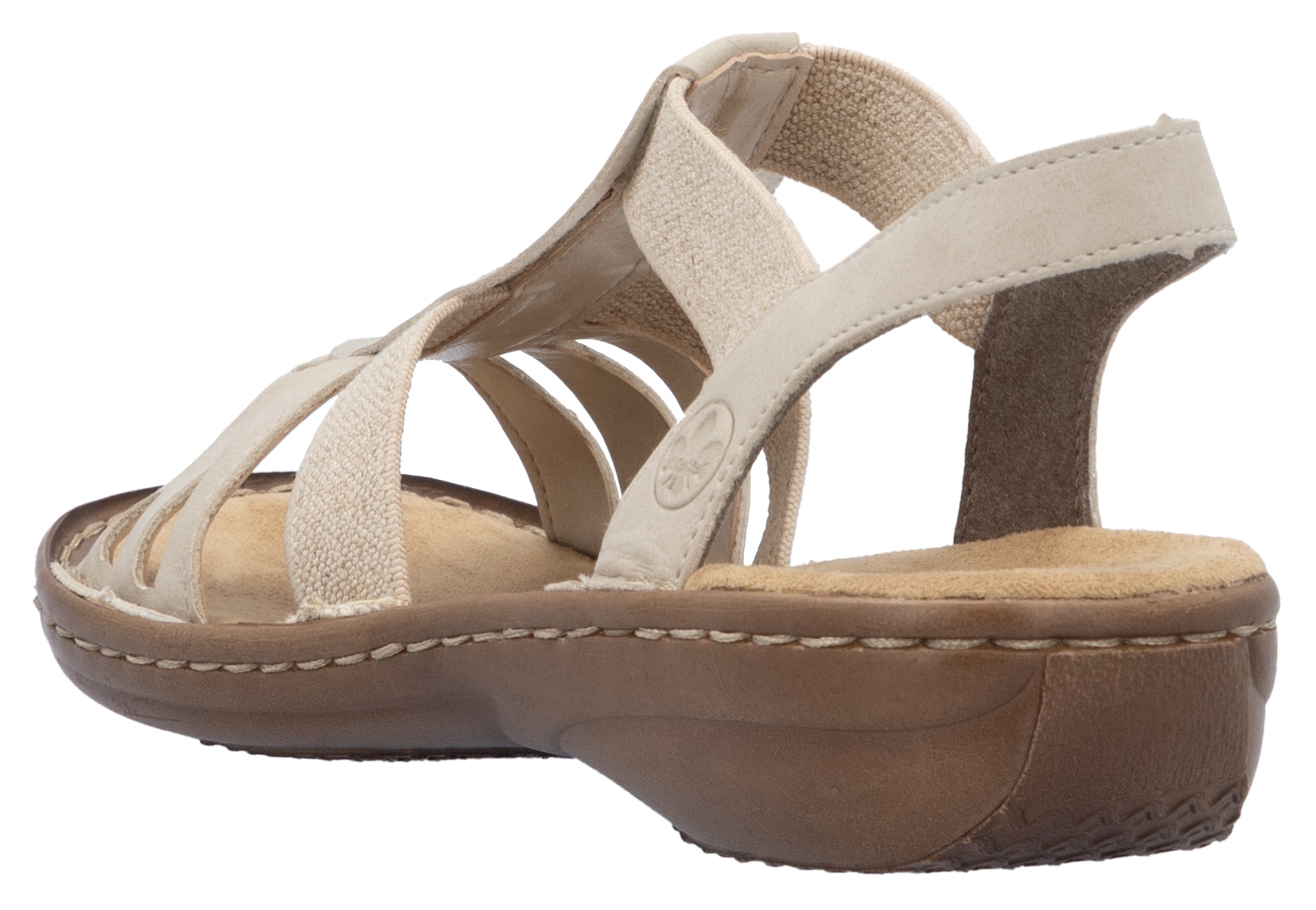Rieker Sandale  Sommerschuh, Schlupfschuh, Sandalette mit praktischen Gummizügen