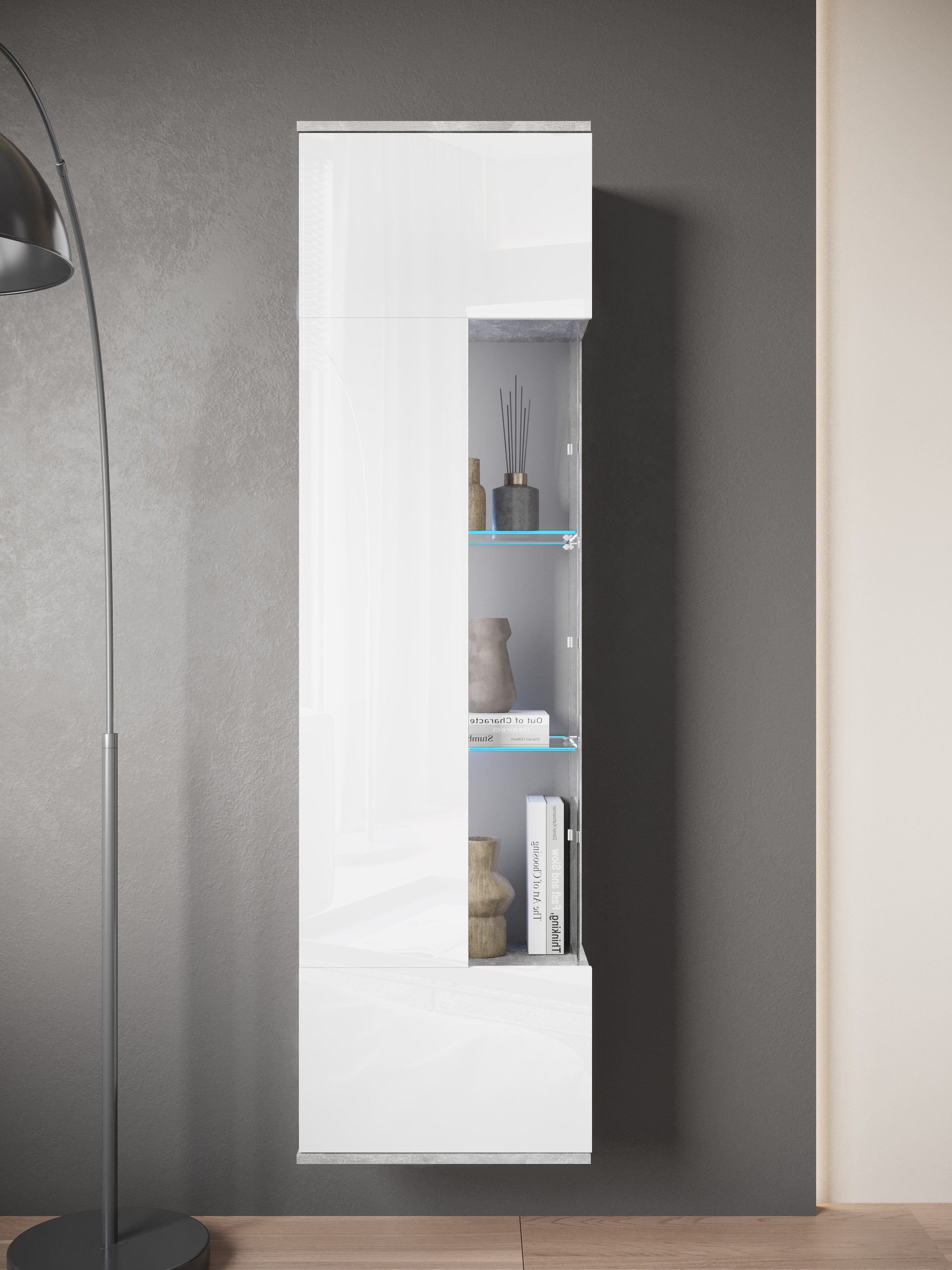 INOSIGN Vitrine »Kenia, stehend und hängend, Türanschlag wechselbar« 1 Stk. tlg. Vitrineschrank mit Glastüren 160 cm Höhe