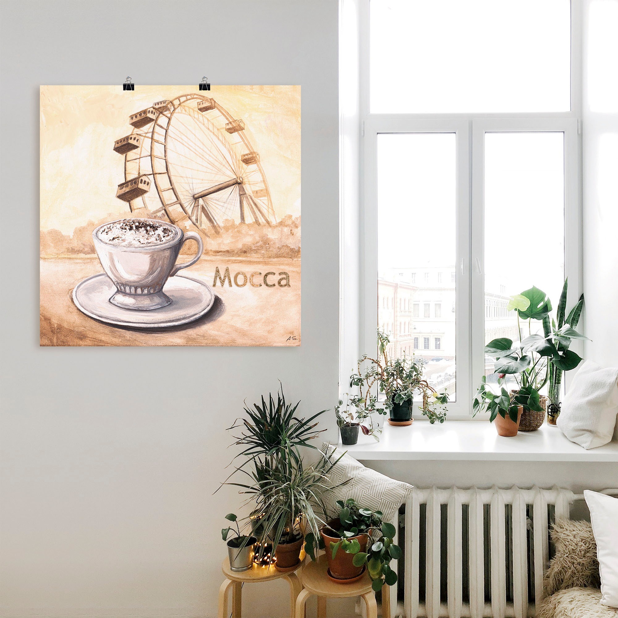 Kaffee Größen (1 kaufen Wandaufkleber Poster »Mocca oder als bequem St.), in Artland Wandbild Wien«, Bilder, in Alubild, versch. Leinwandbild,