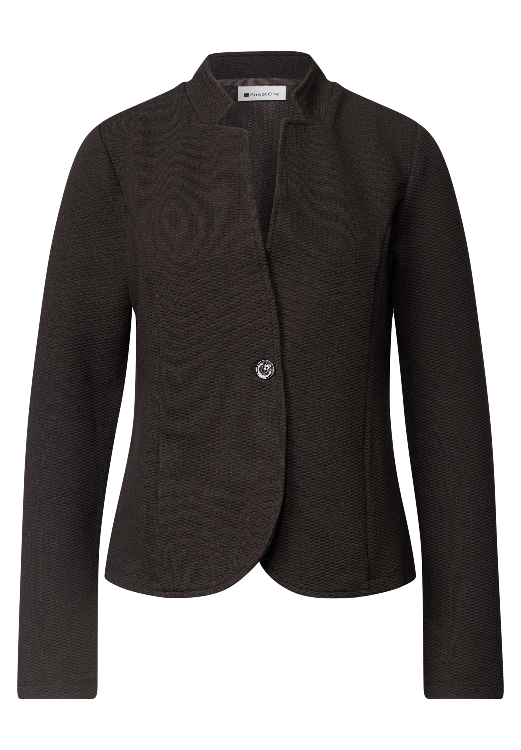 STREET ONE Jerseyblazer Strukturqualität, unifarben, Elasthananteil