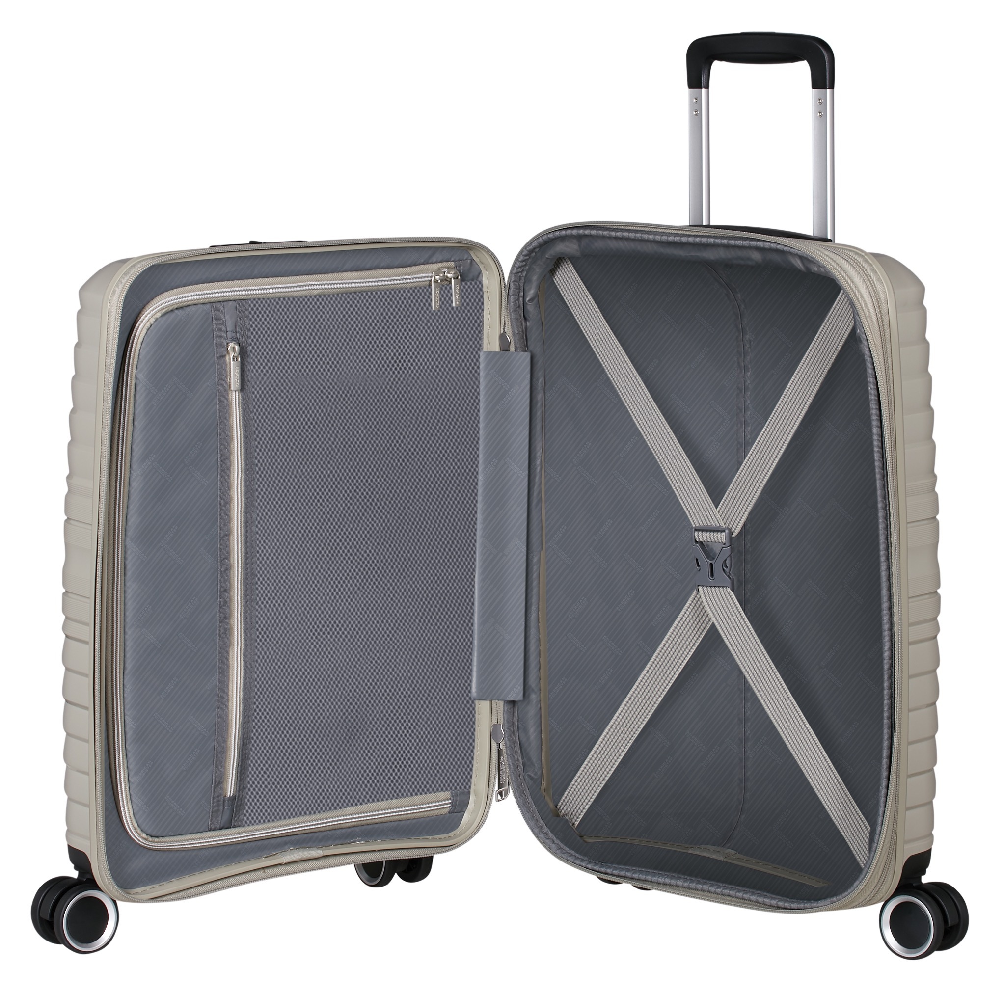 American Tourister® Hartschalen-Trolley »FLYTWIST, verschiedene Größen und Farben«, 4 Rollen, Hartschalen-Koffer personalisierbar Volumenerweiterung