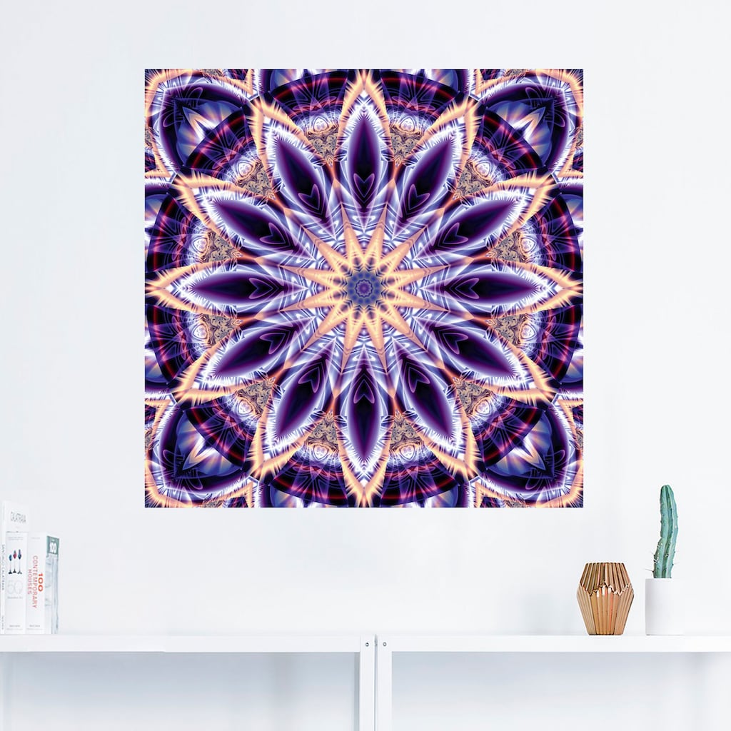 Artland Wandbild »Mandala Stern lila«, Muster, (1 St.)