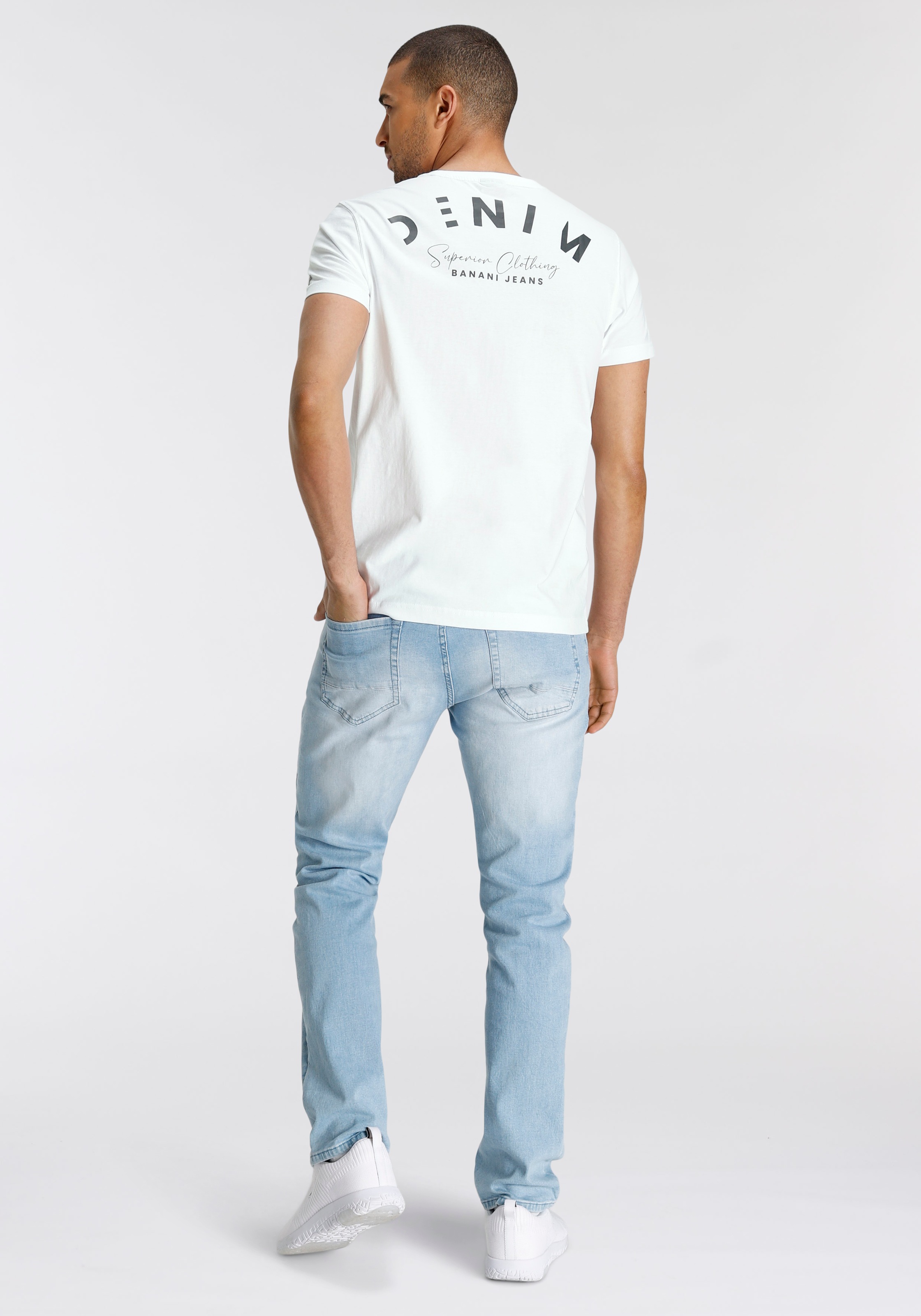 Bruno Banani T-Shirt, mit coolem bei ♕ Rückenprint