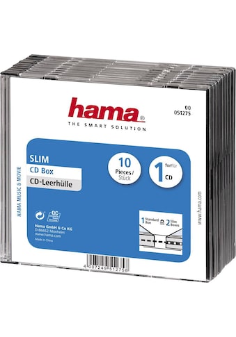 CD-Hülle »CD-Leerhülle Slim, 10er-Pack, Transparent/Schwarz Leerhülle für CD«