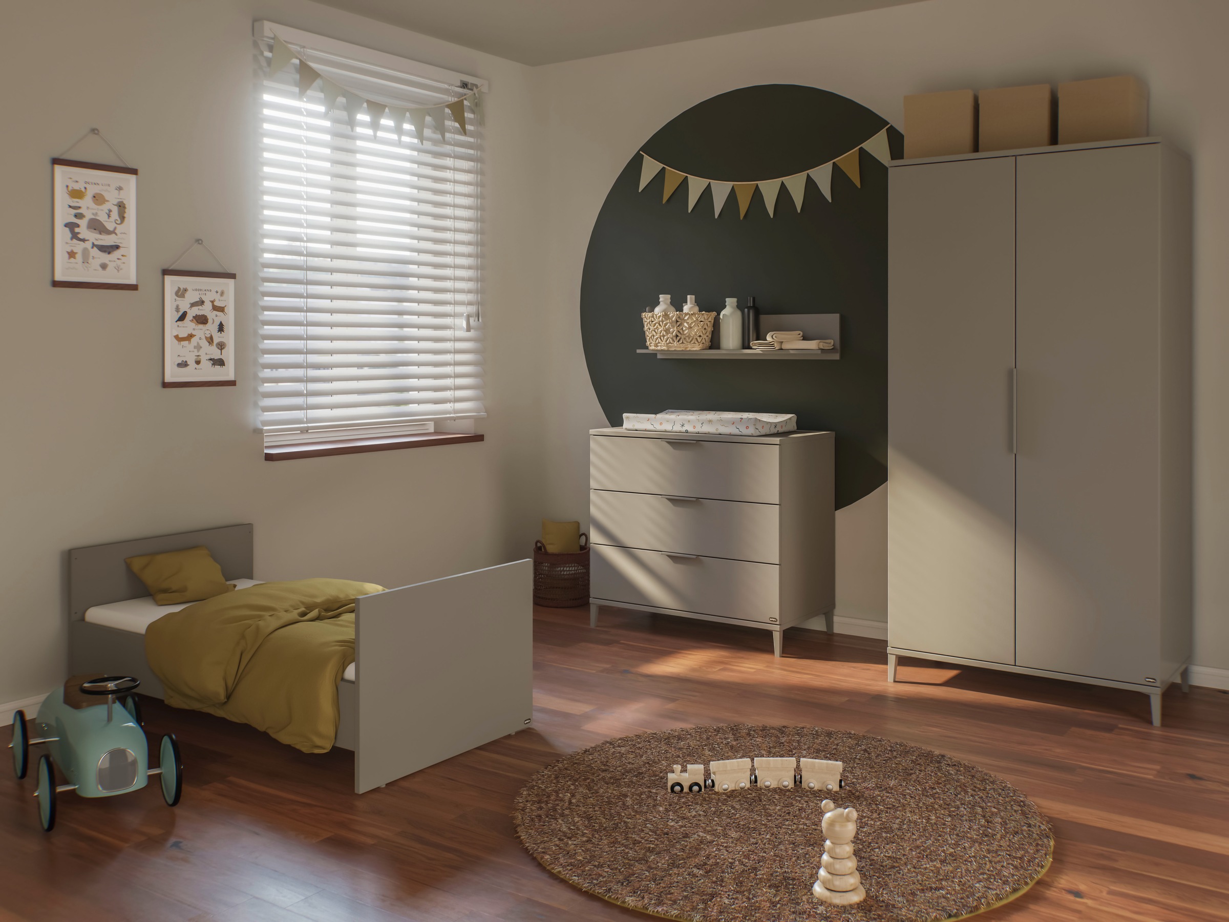 YUNY by PAIDI Kleiderschrank »BROTHER STU inkl. Kleiderstangen und Einlegeböden« B/H/T ca. 95x195x52cm, Taupe,  zertifizierte Qualität, Soft-Close