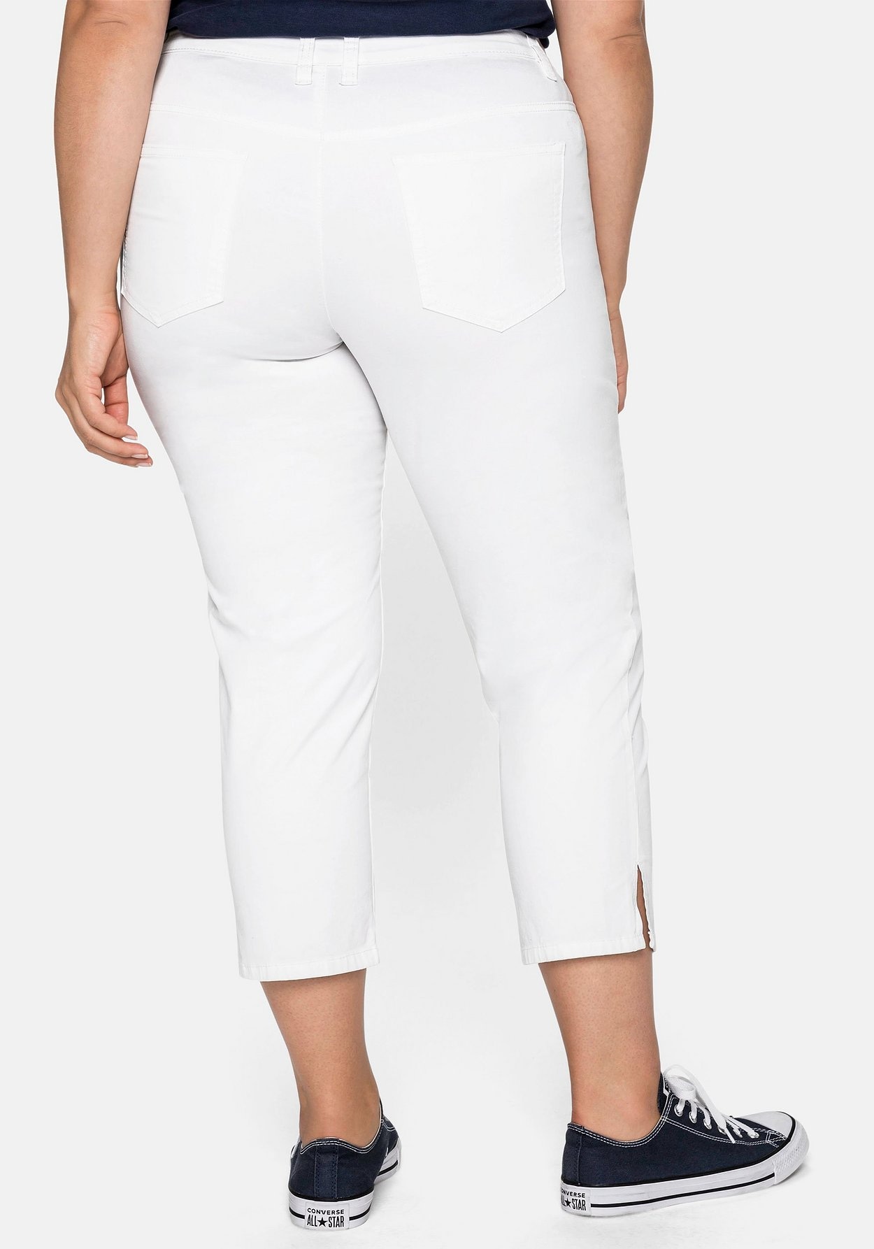 Sheego 7/8-Hose »7/8-Hose aus elastischem Baumwoll-Twill«