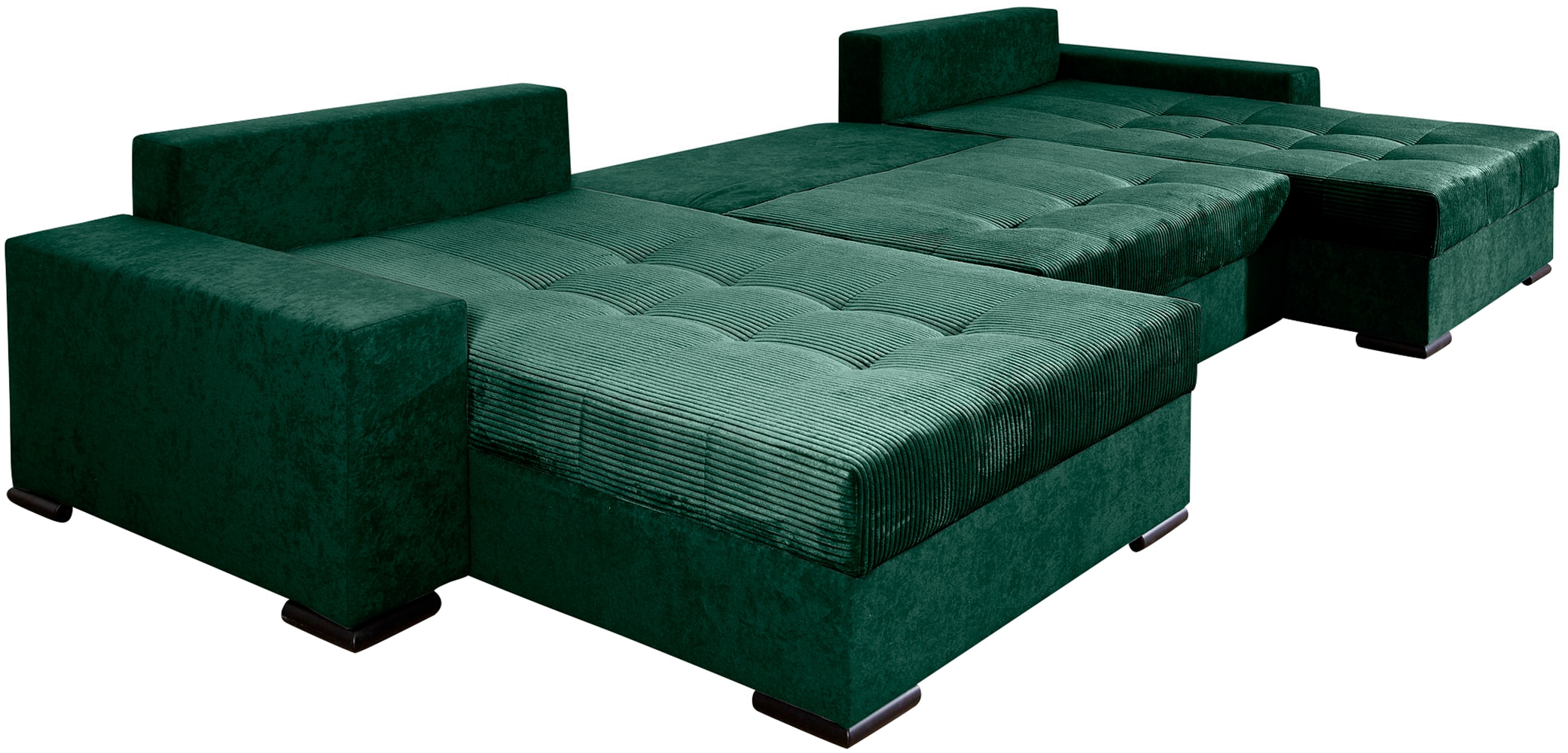 COLLECTION AB Wohnlandschaft »XXXL-Josy Relax U-Form Breite 352 cm, mit 2 gleich großen Recamieren«, inkl. Bettfunktion, Bettkasten, mit 4 Rückenkissen in zwei Größen