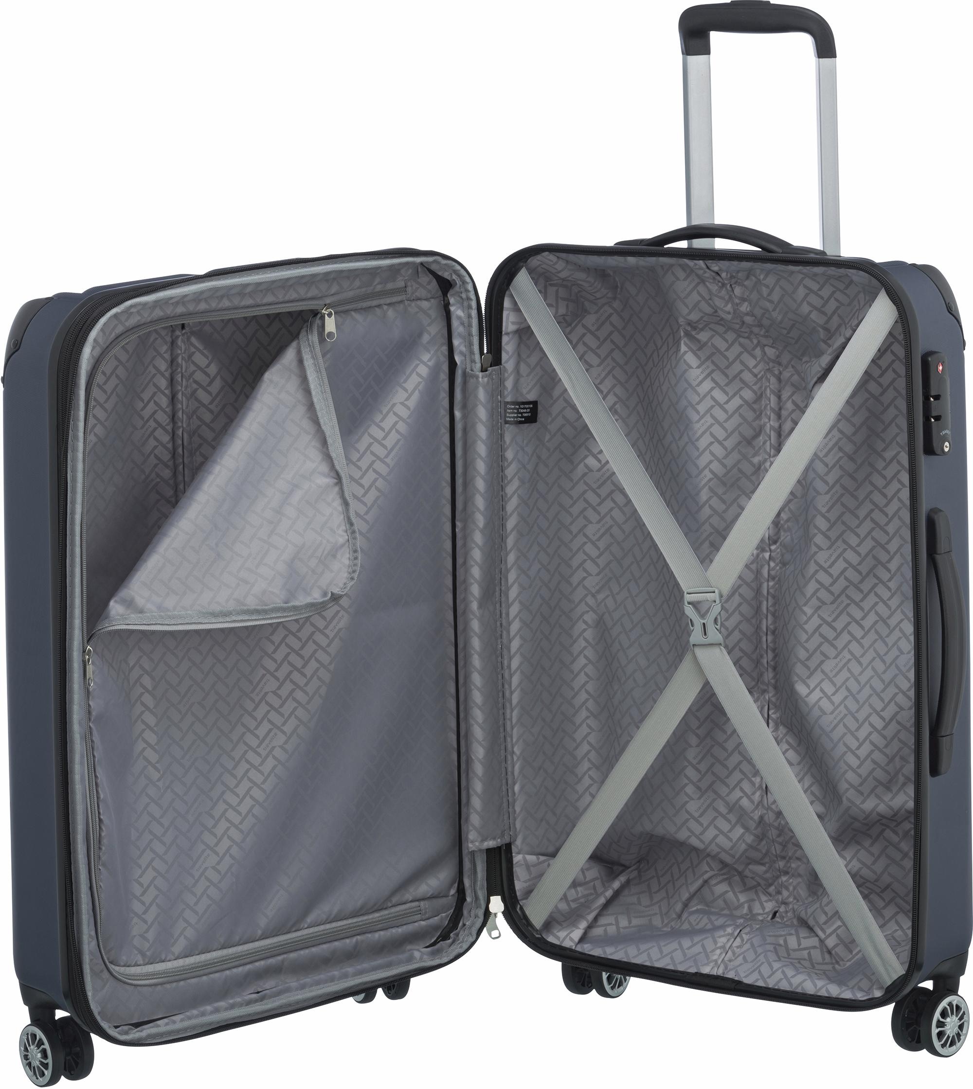 travelite Trolley »CITY bei 4w 4 Volumen Trolley M«, mit Rollen, erweiterbarem