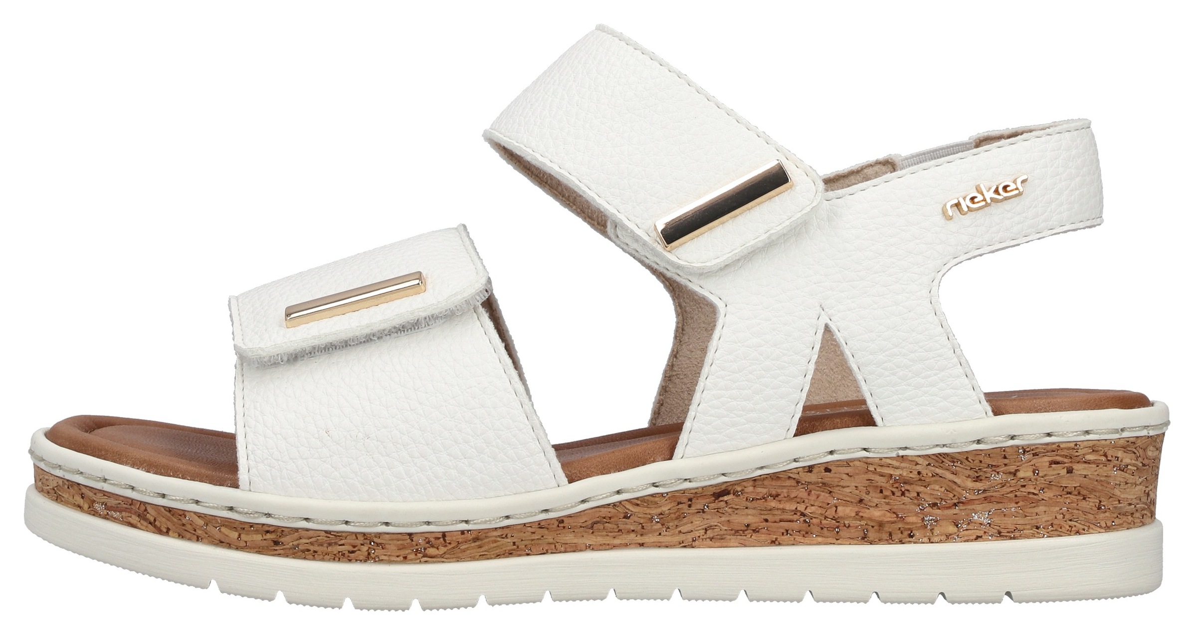 Rieker Sandale  Sommerschuh, Keilsandalette, Plateausandale mit Klett