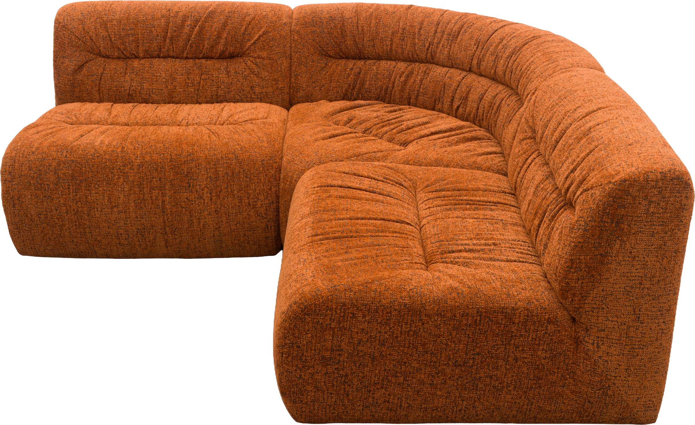 DOMO collection Ecksofa »Solum, B/T: 214/214 cm, moderne, runde Form mit großzügiger Polsterung« mit Federkern, L-Form