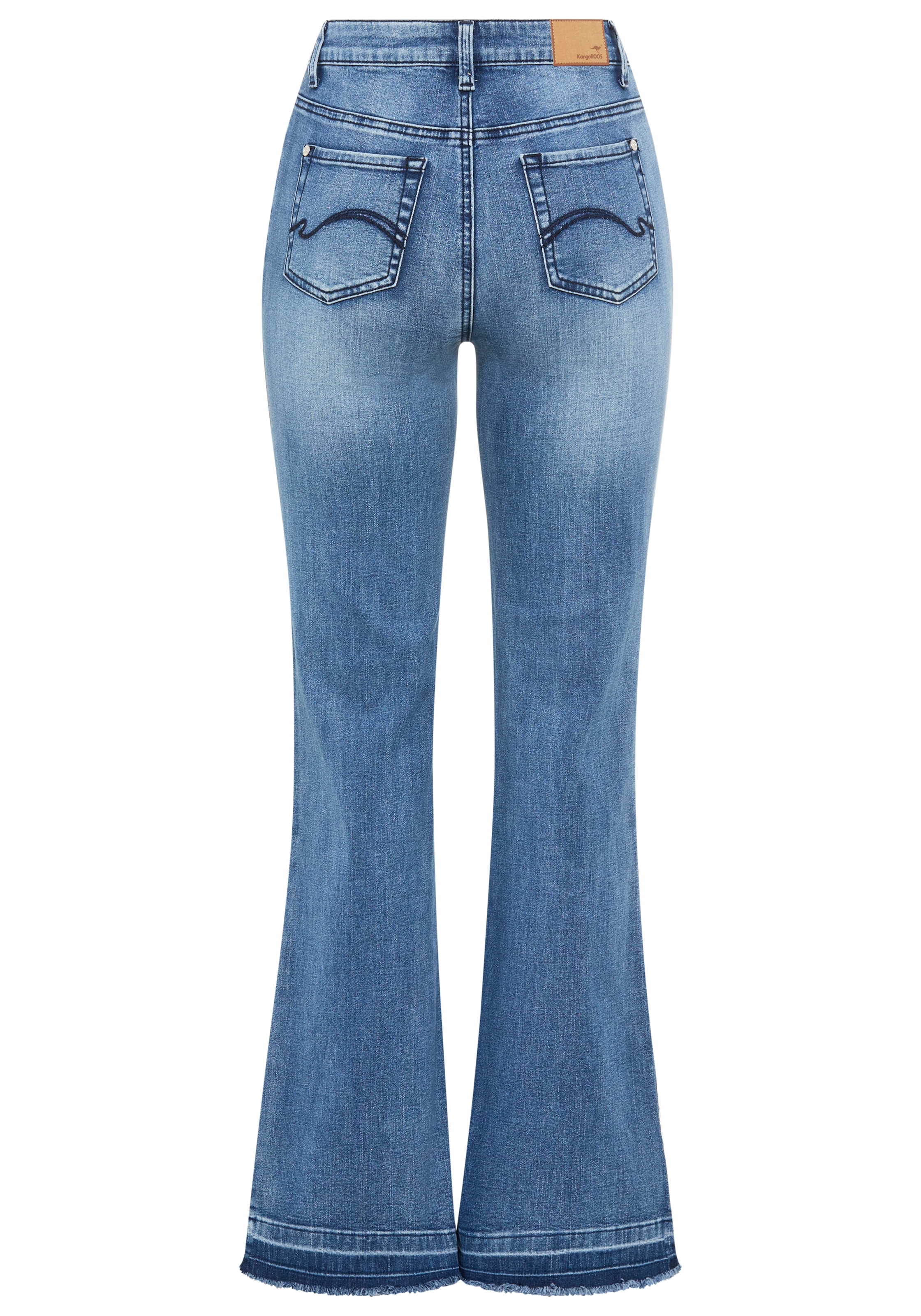 KangaROOS 7/8-Jeans »CULOTTE-JEANS« gerade Passform,  modische Abriebeffekte,  normale Leibhöhe