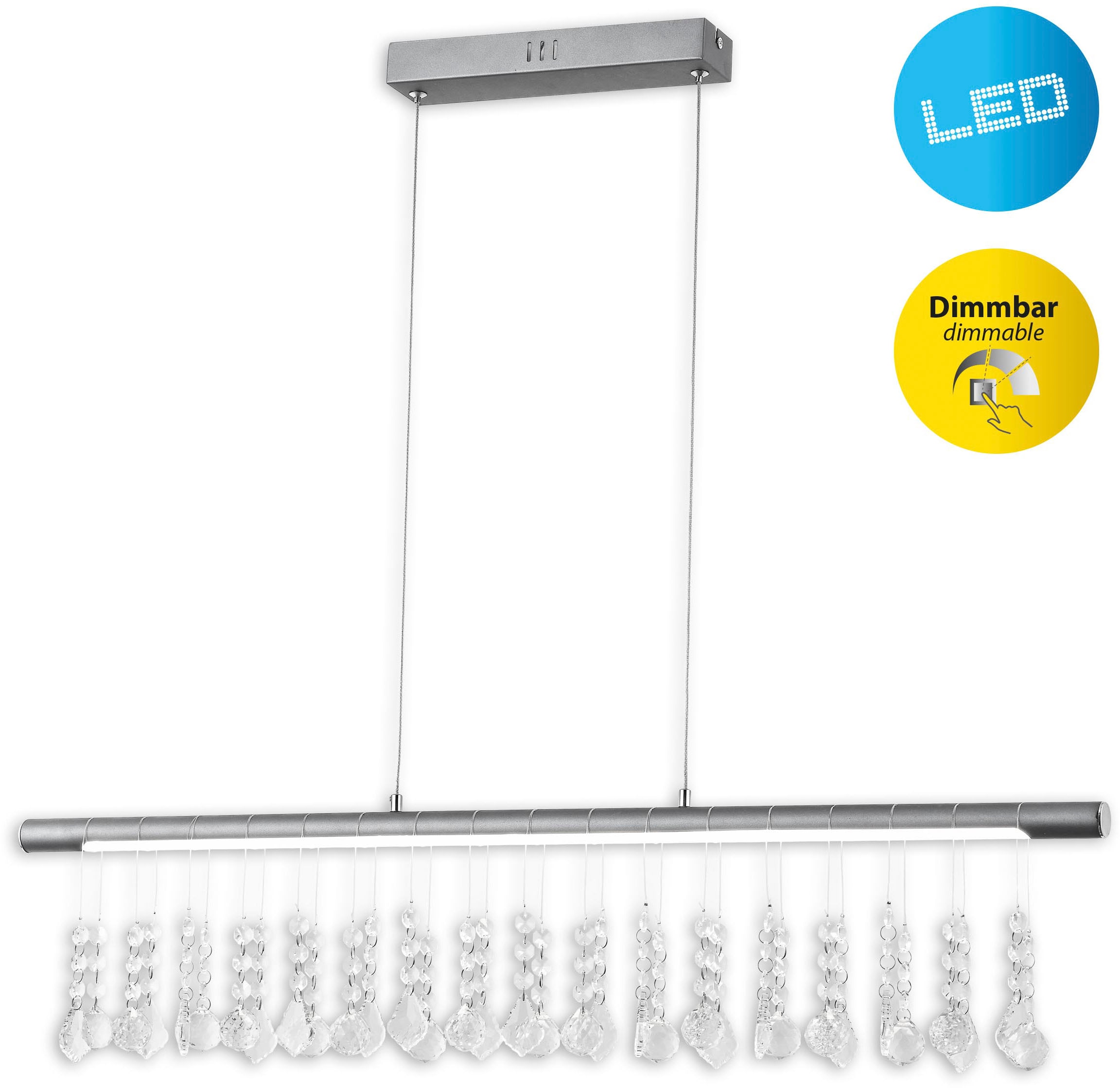 LED Pendelleuchte »Nobilis«, 1 flammig, Leuchtmittel LED-Modul | LED fest integriert,...