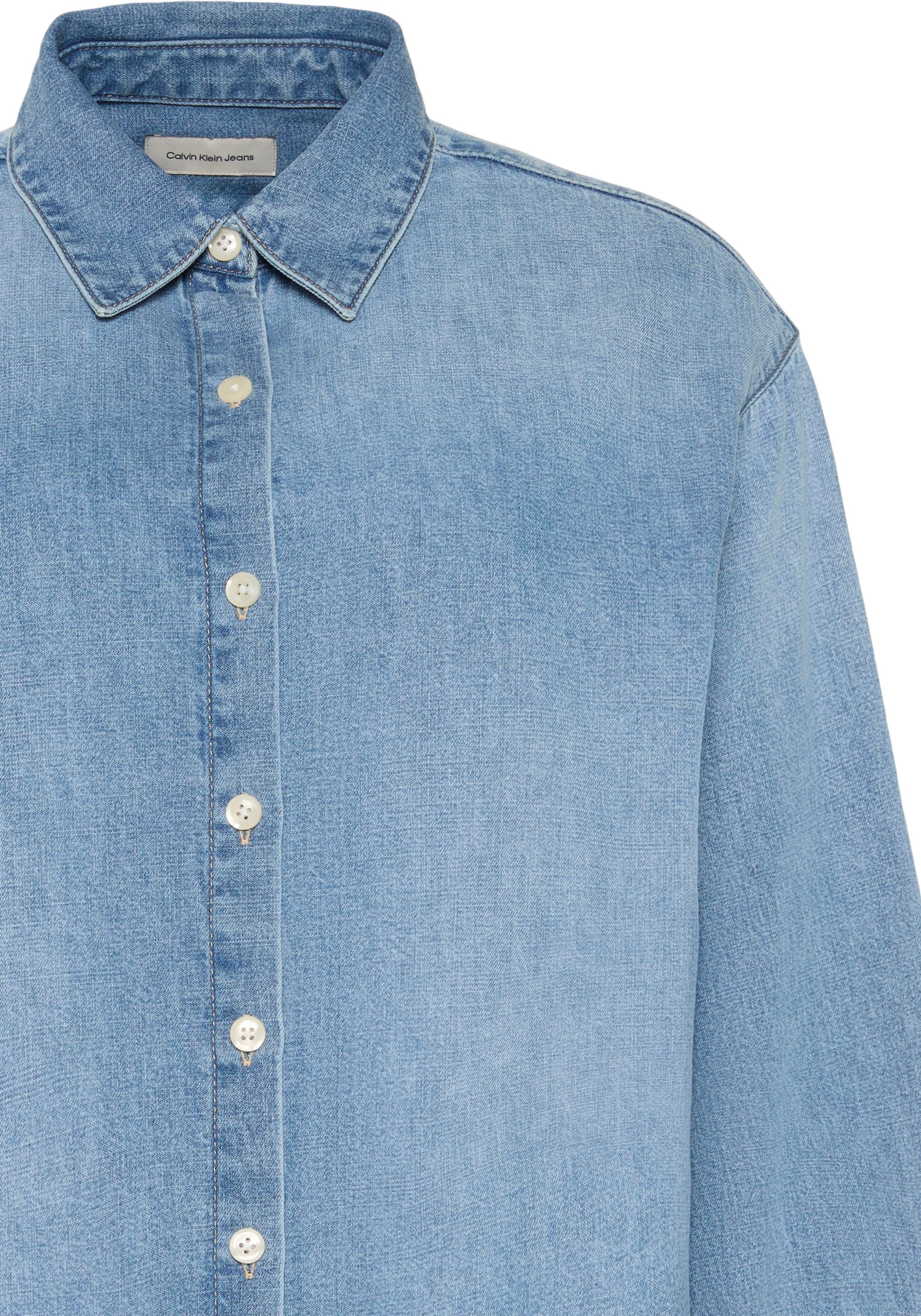Calvin Klein Jeans Jeansbluse »OVERSIZED SHIRT VINTAGE BELL« Oversize fit mit Rundhalsausschnitt