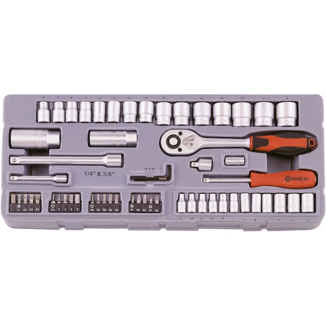 Connex Steckschlüssel »COX580258, 58-tlg.«, (Set) online kaufen | mit 3  Jahren XXL Garantie