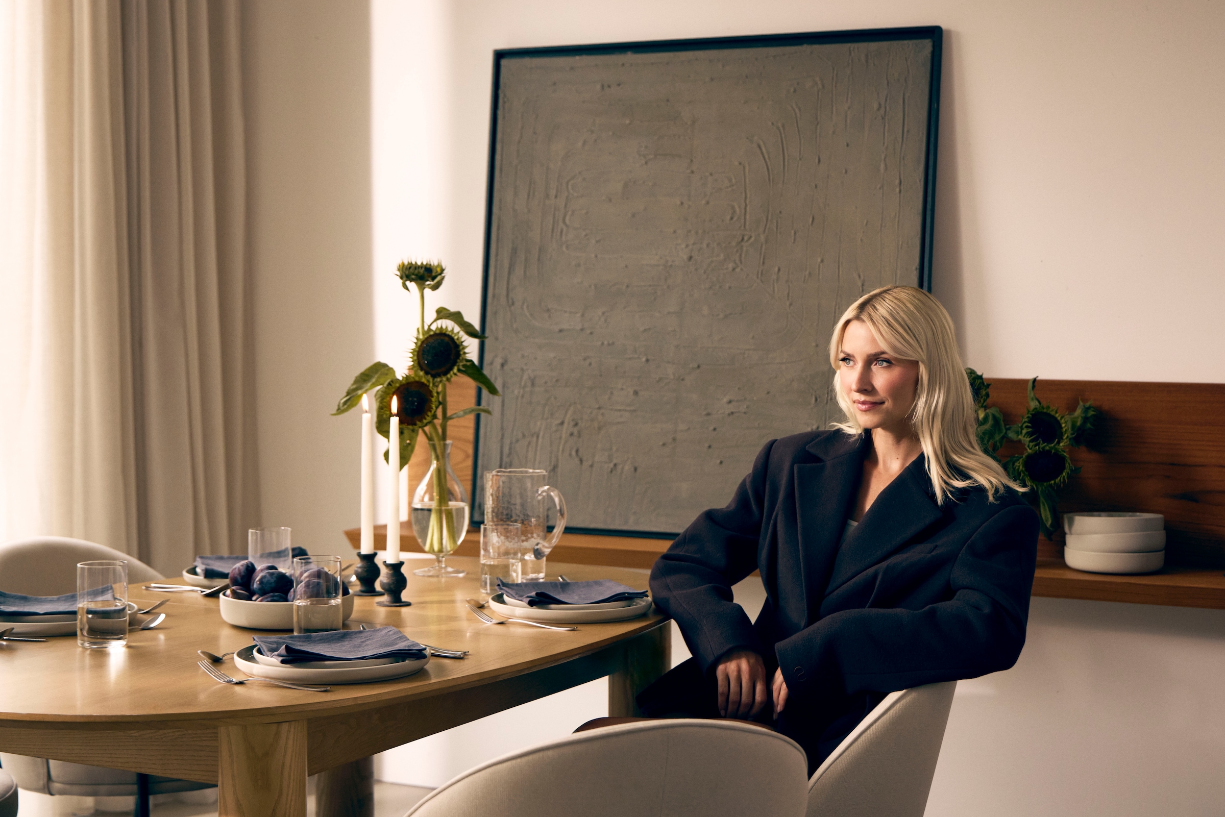 LeGer Home by Lena Gercke Kombiservice »Geschirr-Set, Service LILIANE aus Steinzeug, 16 Teile für 4 Personen« skandinavische, minimalistische Formensprache, 16 Teile