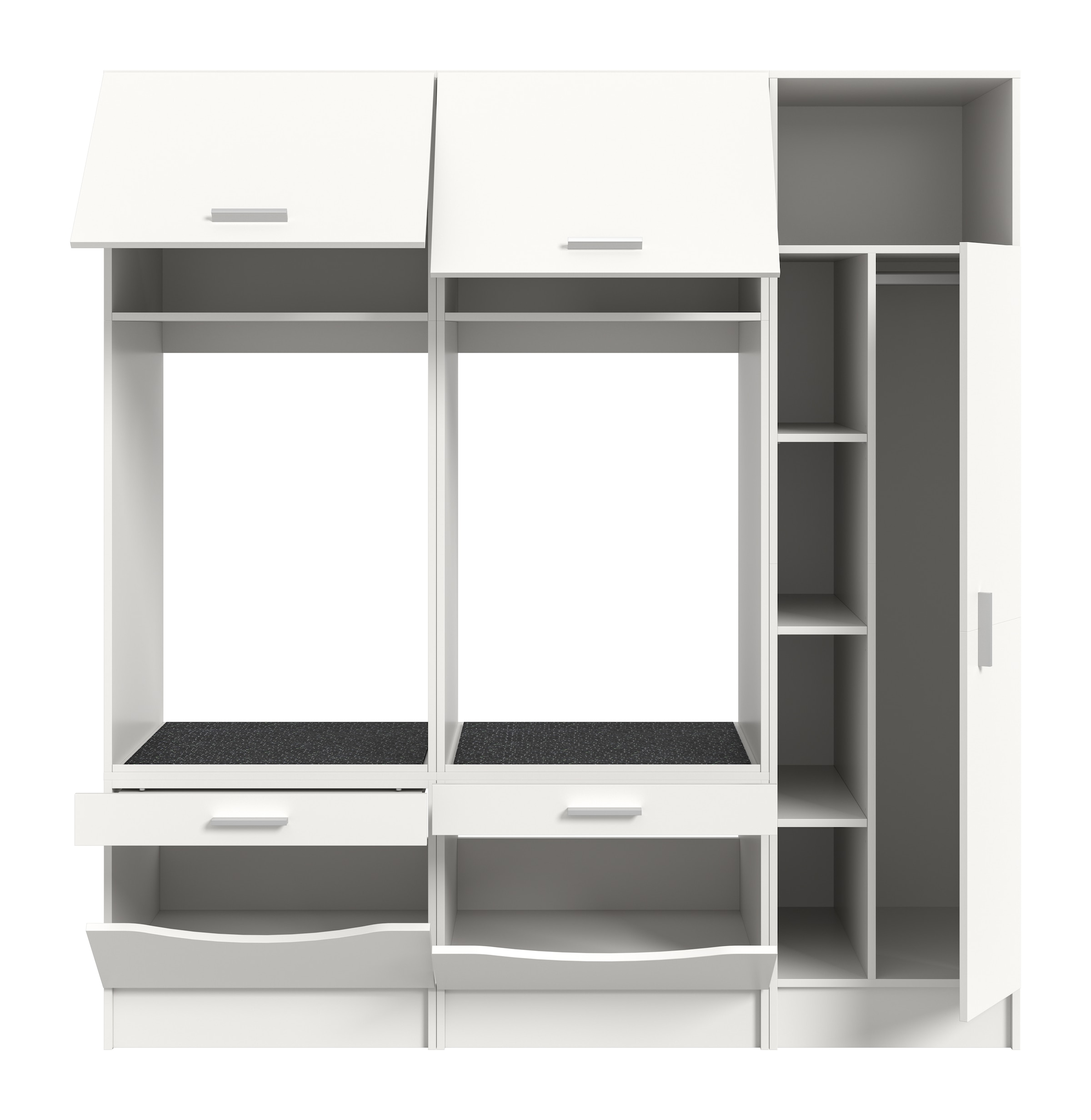 welltime Badmöbel-Set »FALAS,  3-teilig, Hauswirtschaftsraum Set, Breite 182 cm« bestehend aus: 2x Waschmaschinenumbauschrank & 1x Mehrzweckschrank, 