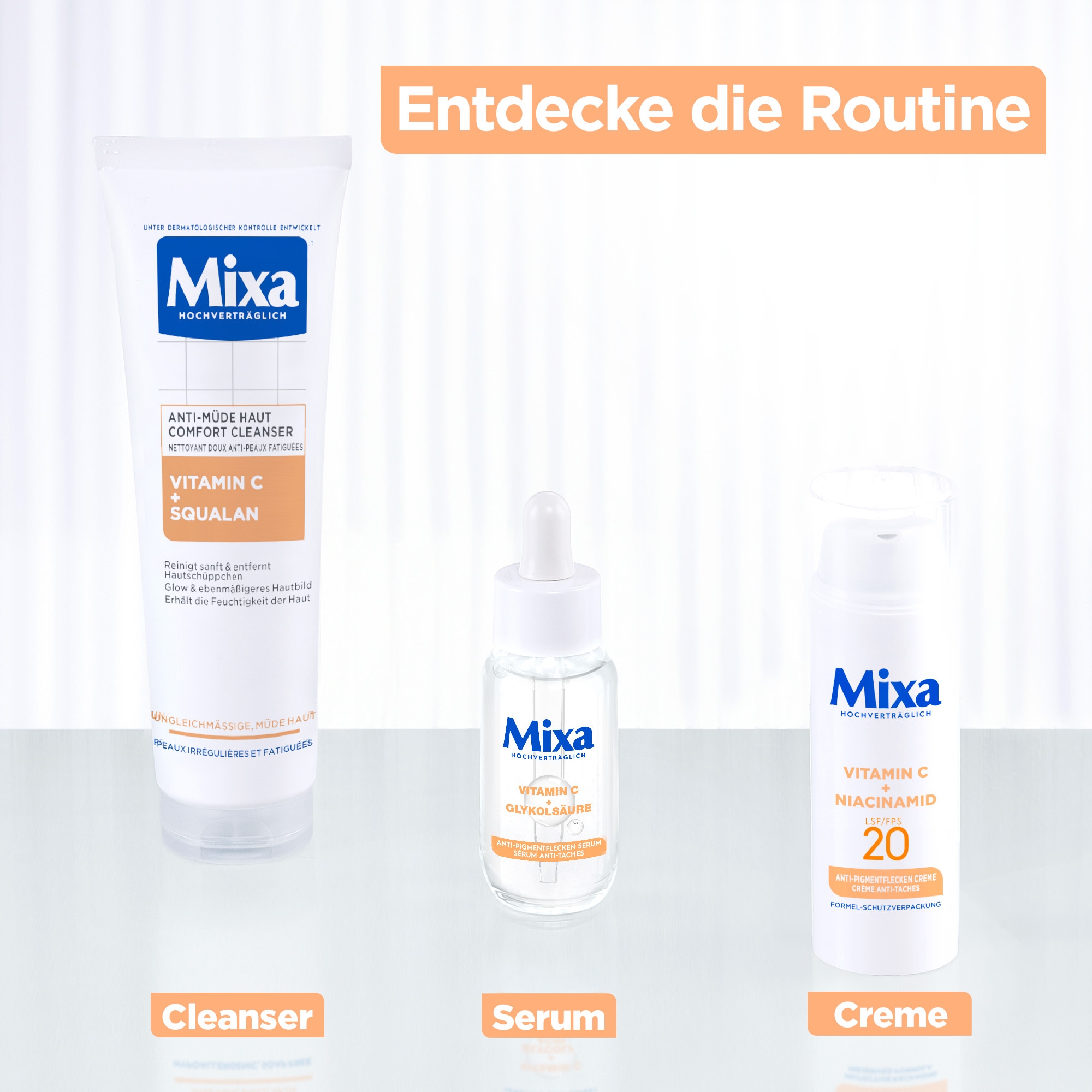 Mixa Gesichts-Reinigungsfluid »Mixa Anti-Müde Haut Comfort Cleanser« mit hoher Wirkungskraft