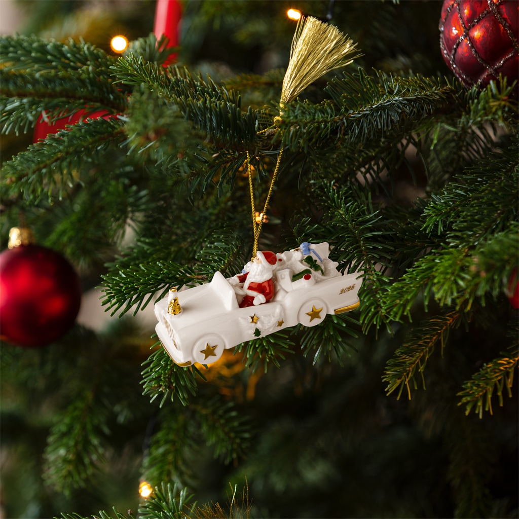 Villeroy & Boch Weihnachtsfigur »Ornamente Cadillac 2026 Christmas Classics 5,3 x 11,7 x 4,8 cm 6er Set weiß-gold« Nur Dekoration