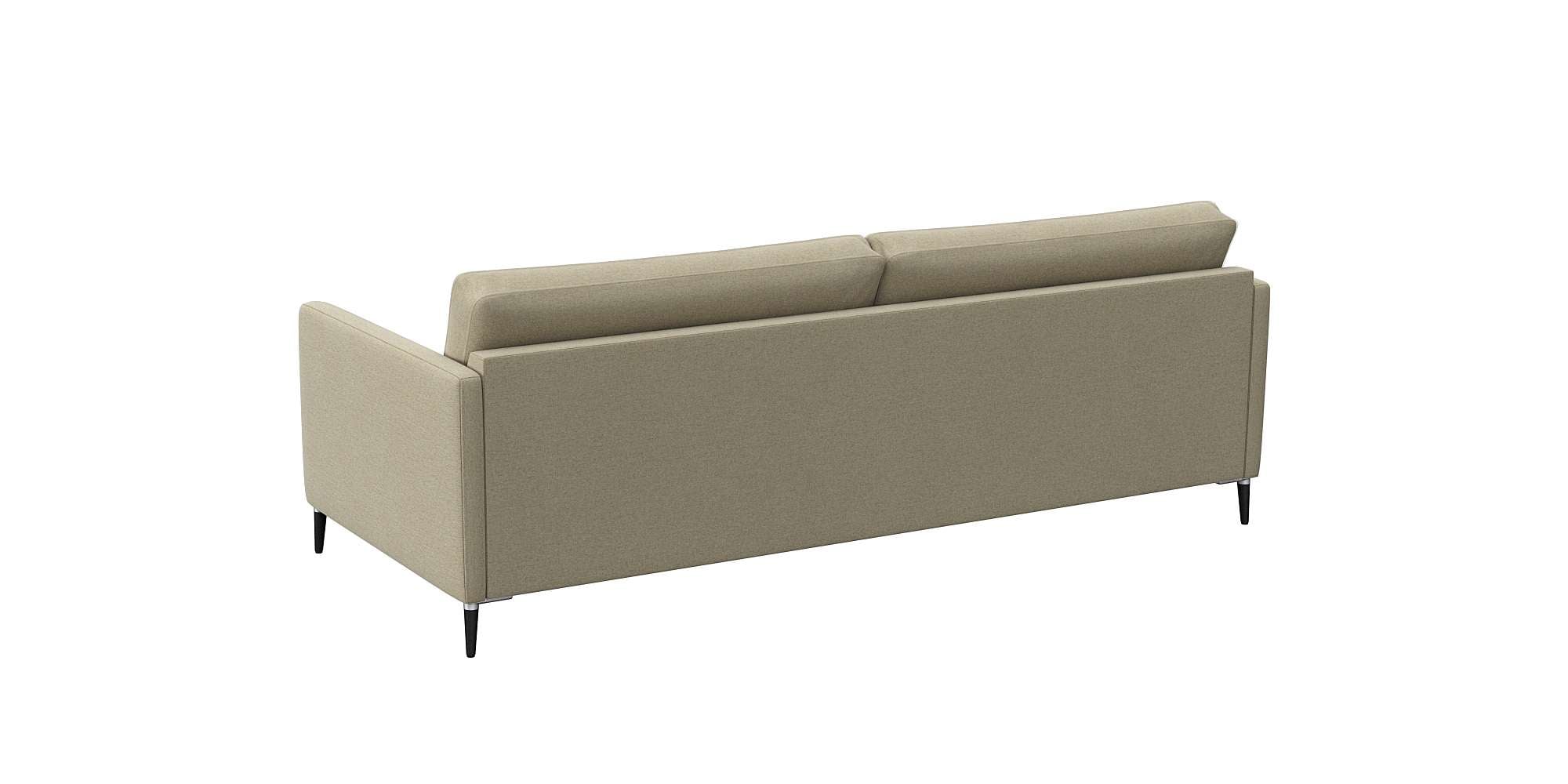 FLEXLUX 3-Sitzer »Fiore, super Sitzkomfort durch Kaltschaum im Sitz« schmale Armlehnen, Füße Alu+schwarz