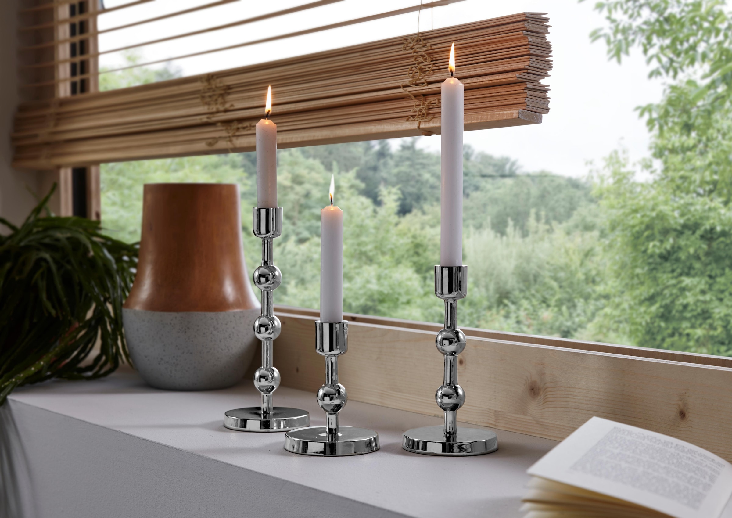 Leonique Kerzenständer aus bequem (Set, Set 3 Aluminium, im St.), bestellen 3 Größen »Elliose«, handgefertigt
