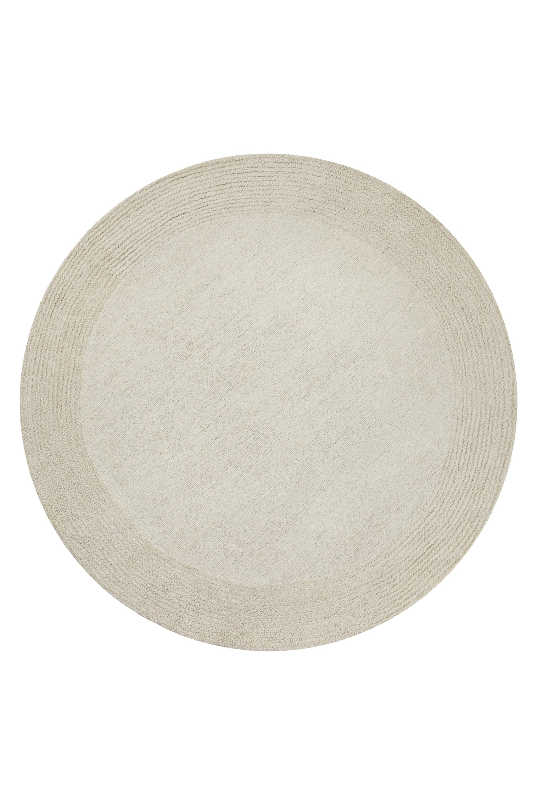Wecon home Wollteppich »Hamptons TWENTYONE«, rund, 15 mm Höhe, Schurwolle, Kurzflor, Wohnzimmer, Schlafzimmer, elegant, Bordüre