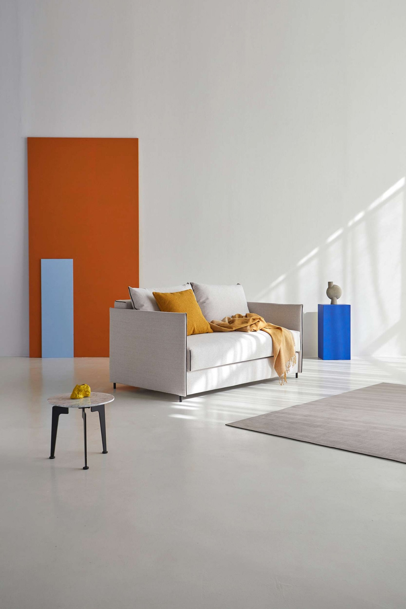 INNOVATION LIVING ™ 3-Sitzer »Luoma, große Liegefläche, Schlafsofa«, Multifunktionssofa mit schmalen Armlehnen, Kontrastnähen, Bettfunktion