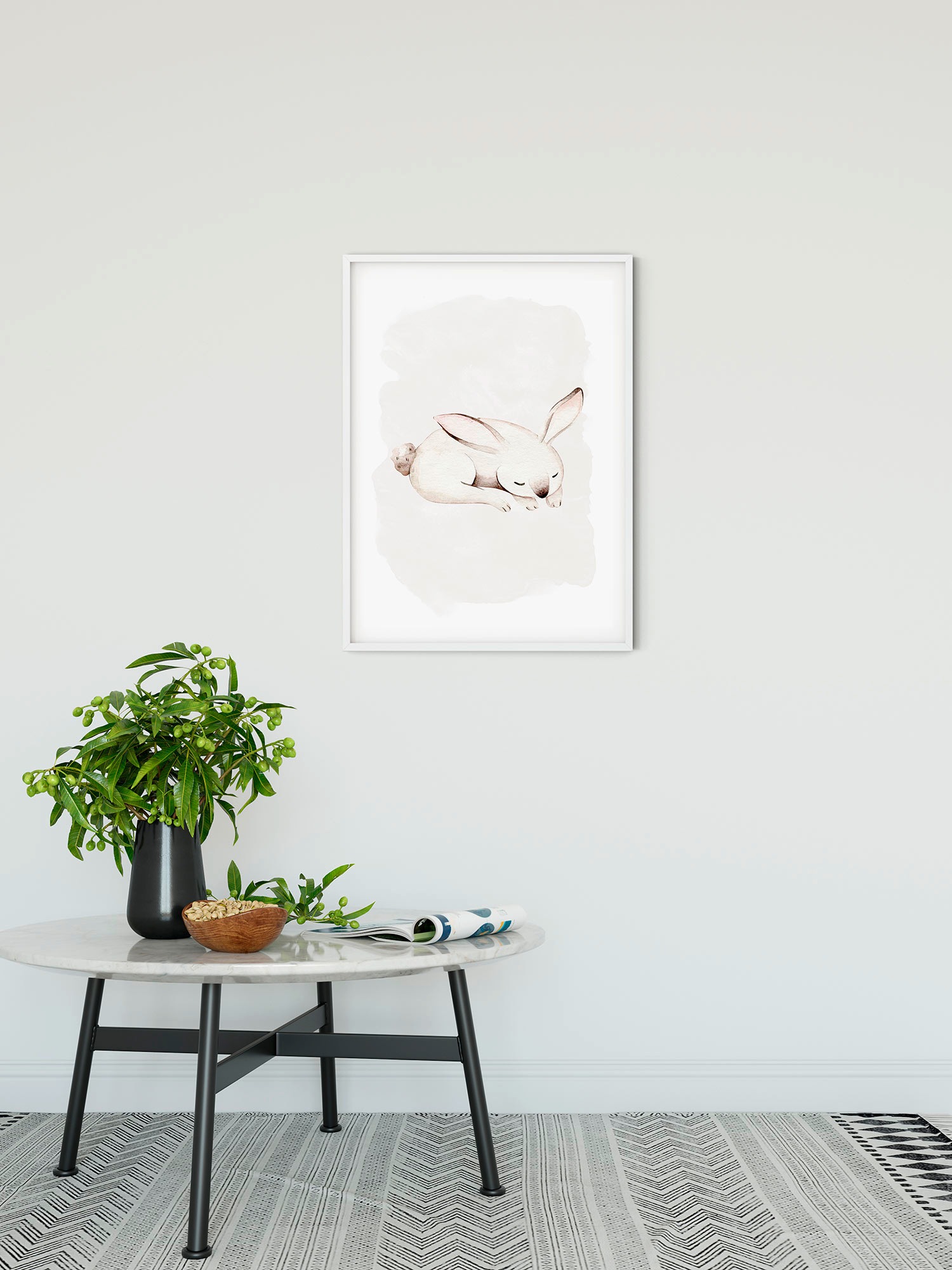 Komar Bild »Sleepy Bunny«, Natur, (1 St.), Wandbild zur Dekoration - ohne Rahmen