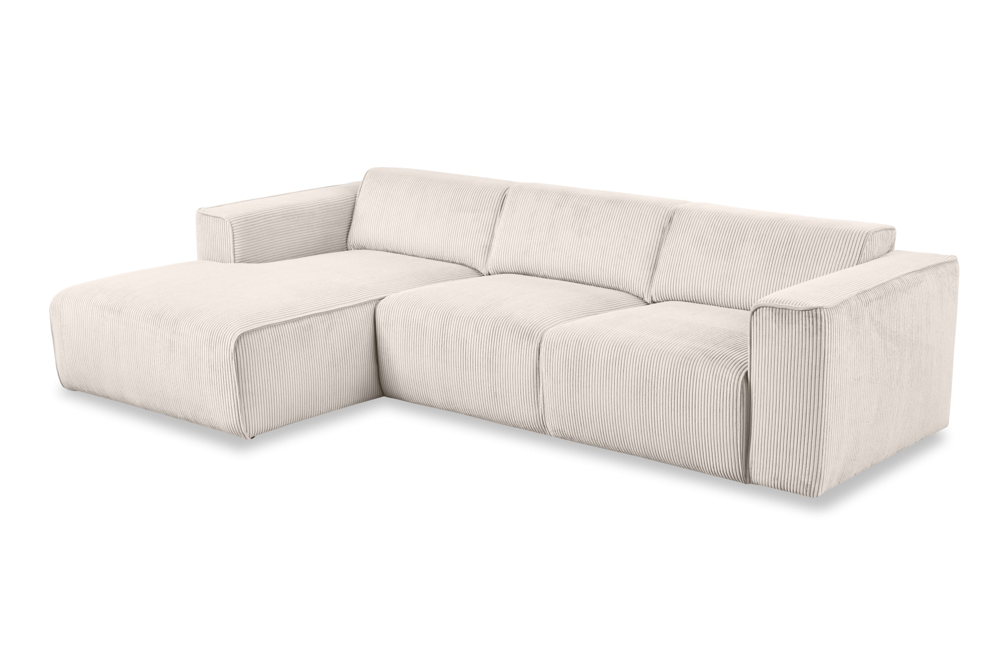 andas Ecksofa »Noord«, L-Form, mit Kedernaht, Breite 281 cm, Cord, Struktur, Webstoff