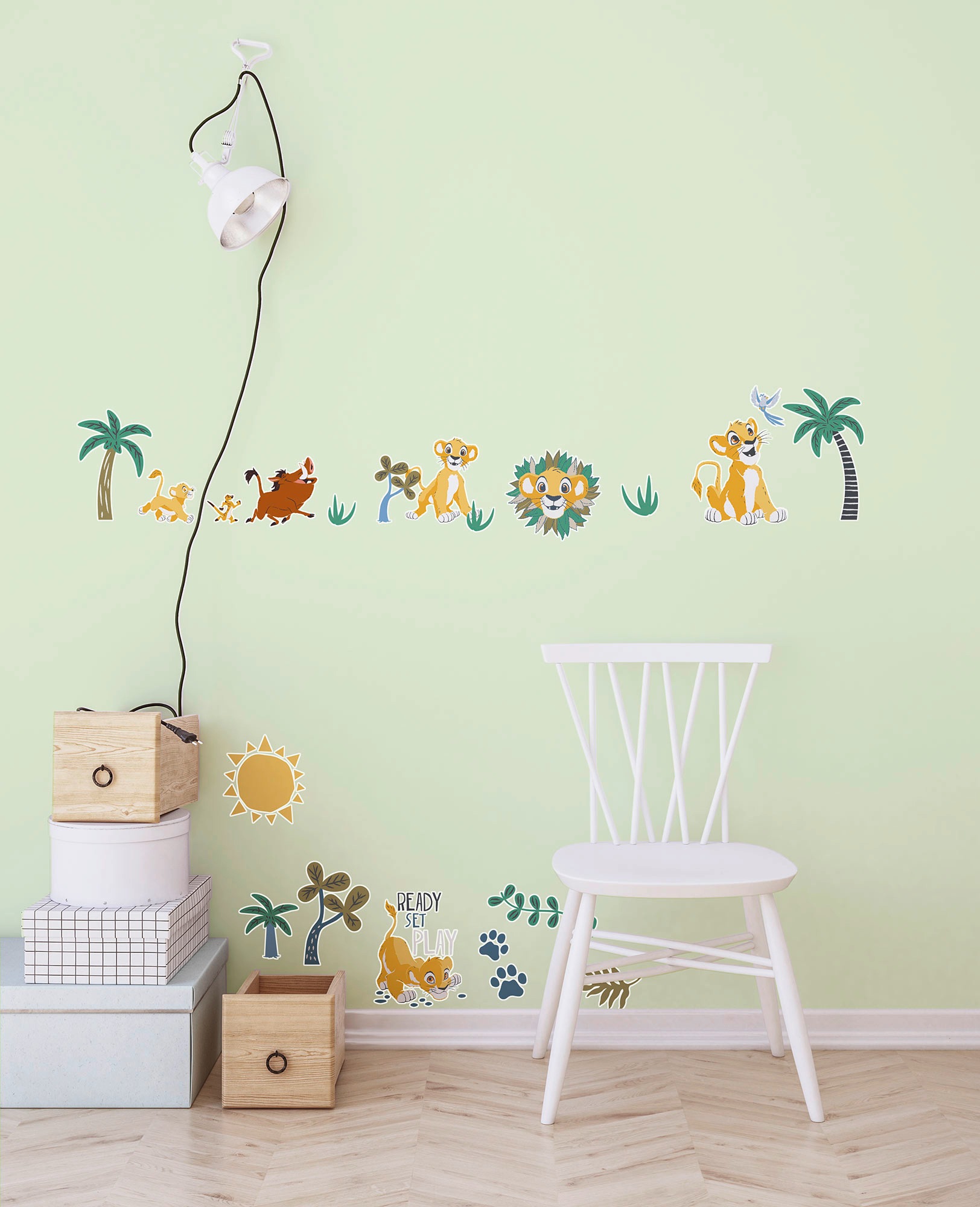 Komar Wandtattoo »Lion King Palmtrees - Größe 50 x 70 cm«, (34 St.), selbstklebend, Wandsticker, Kinderzimmer