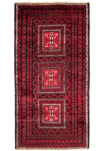 morgenland Hochflor-Läufer »Belutsch Medaillon Rosso 220 x 114 cm«, rechteckig, 0,8 mm... kaufen
