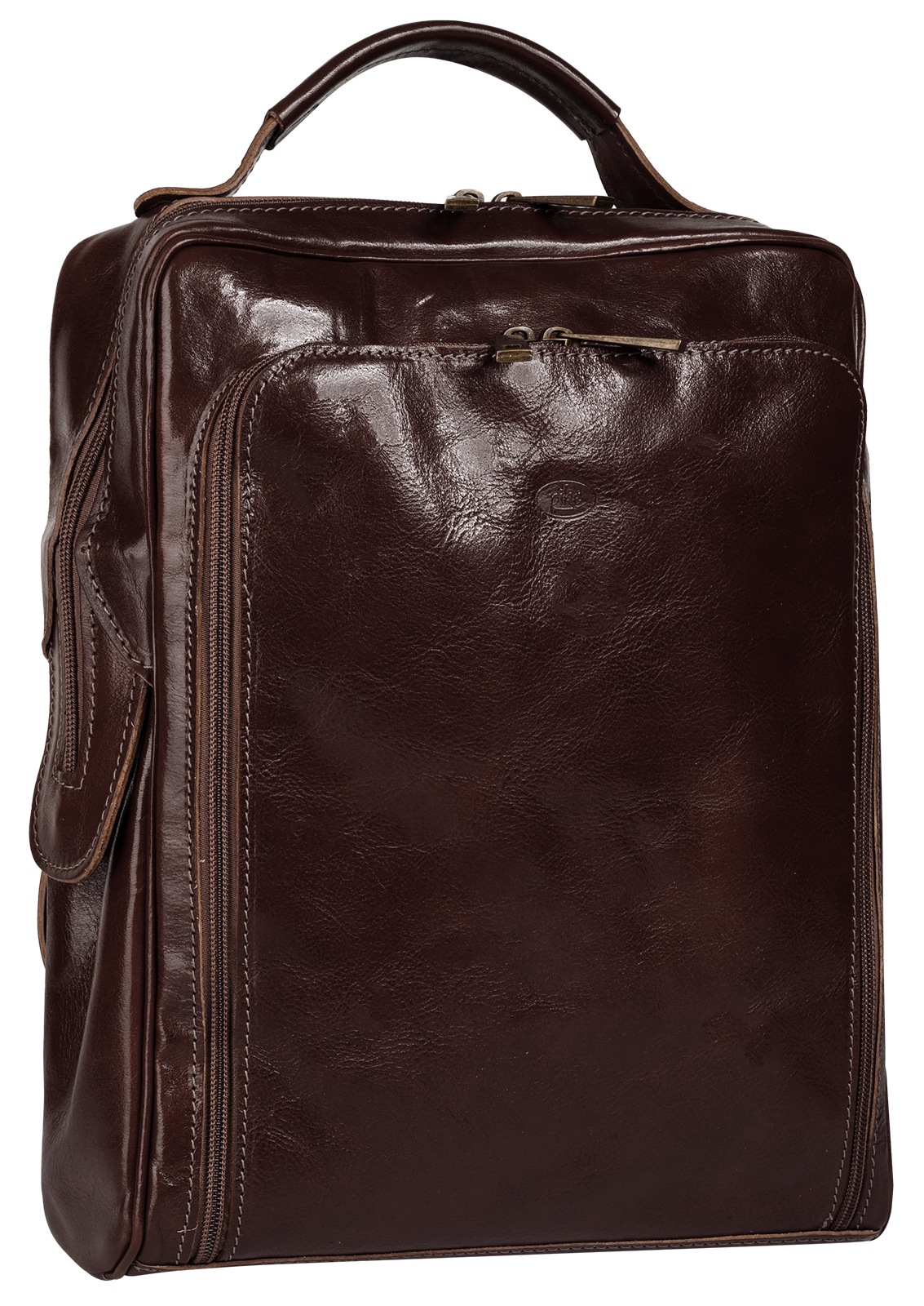 Piké Cityrucksack echt Leder, Made in Italy