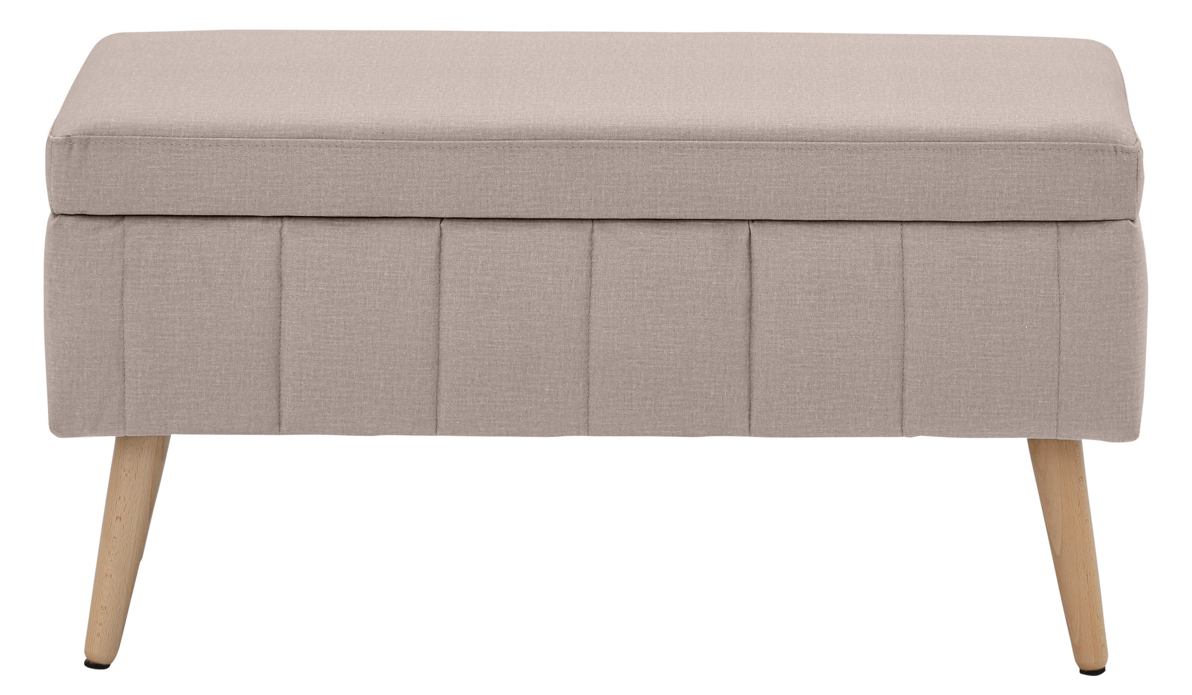 INOSIGN Truhenbank »AMIRA Sitzbank mit Stauraum, Maße B/T/H: 81/36/43 cm«, mit Staufach, in 3 Bezugsqualitäten mit feiner Steppung