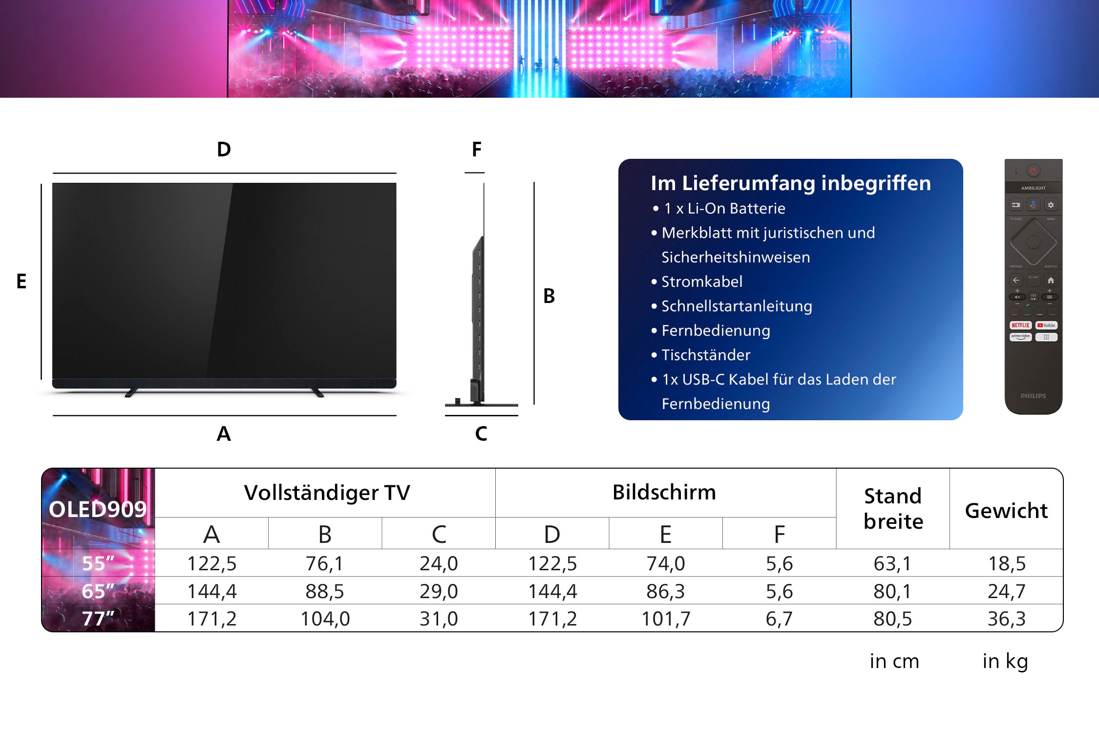 Philips OLED-Fernseher »55OLED909/12«, 4K Ultra HD, Google TV-Smart-TV