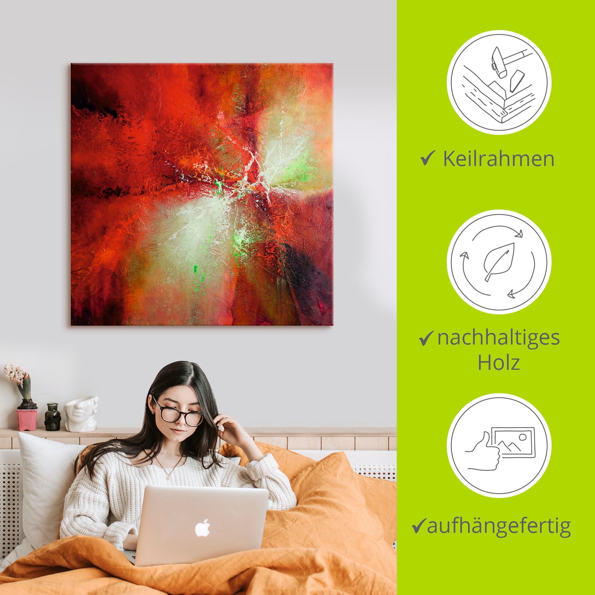Artland Wandbild »Energie«, Gegenstandslos, (1 St.), als Leinwandbild, Poster in verschied. Größen