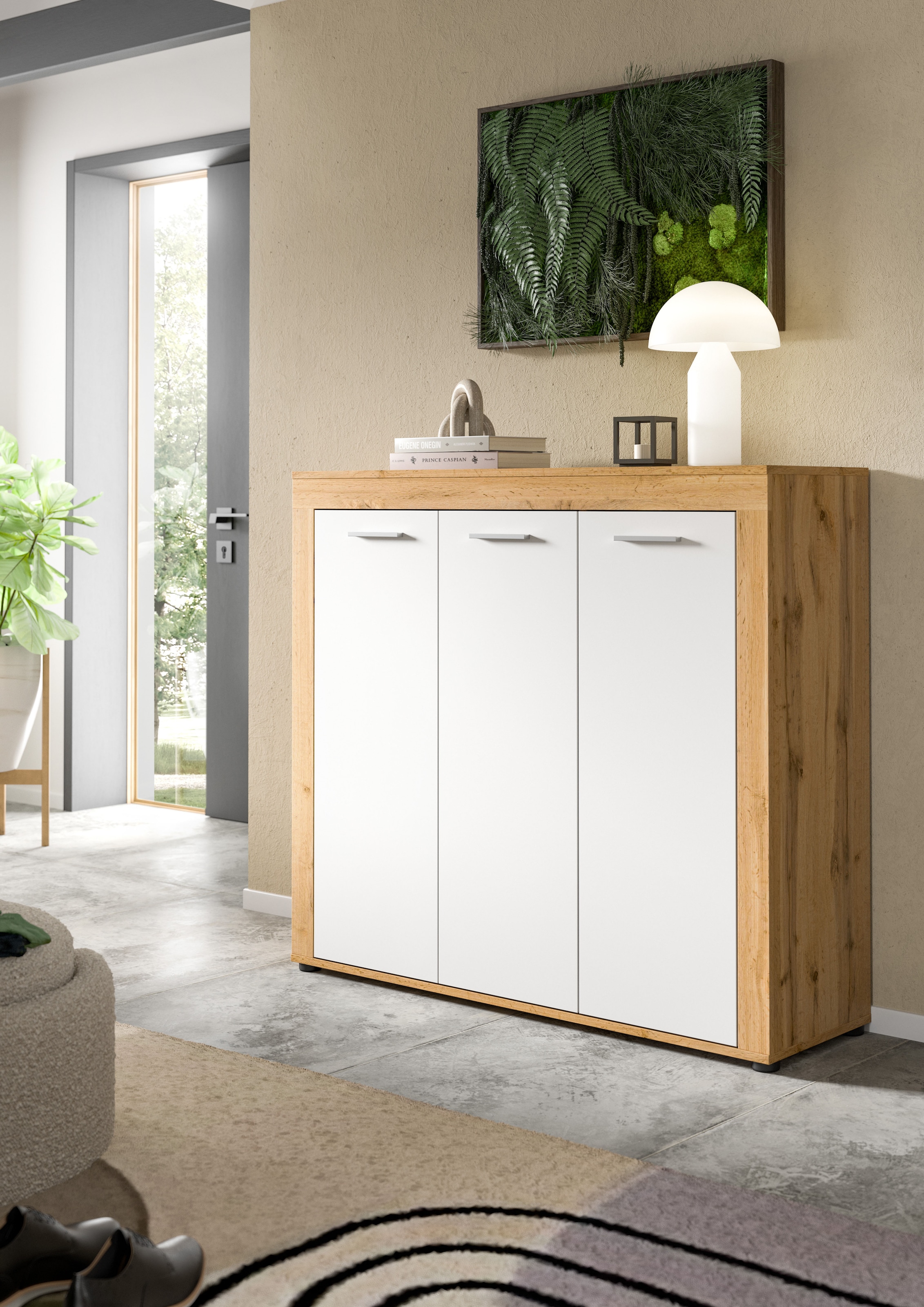 Home affaire Schuhschrank »Aosta« Schuhschrank, 12 Fächer, 3 Türen, Flur, Diele