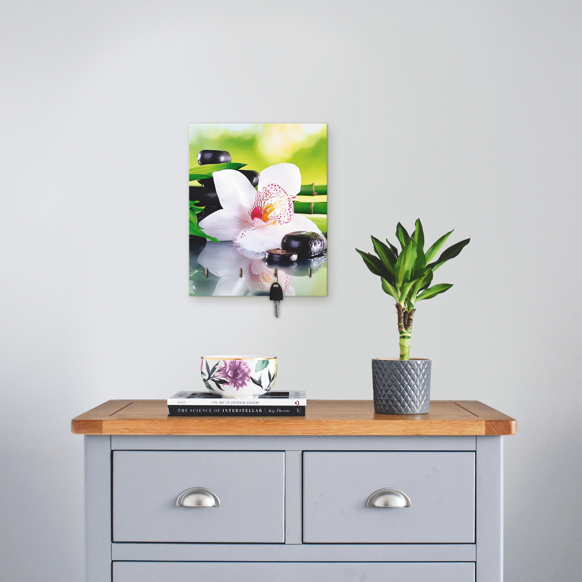 Artland Hakenleiste »Spa Steine Bambus Zweige Orchidee«, MDF