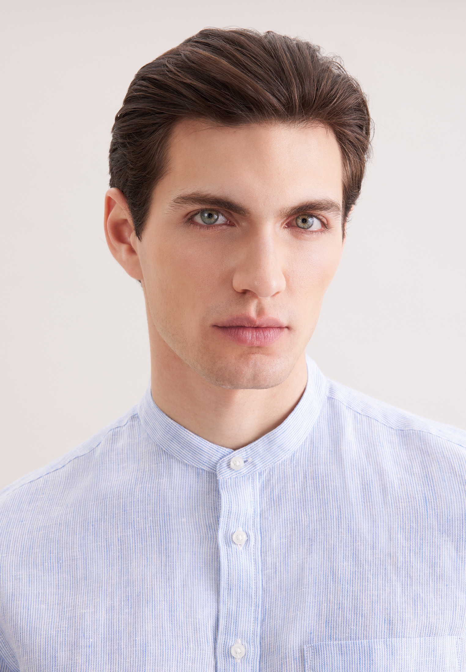 seidensticker Leinenhemd »Schwarze Rose« Slim 1/1 Stehkragen Gestreift